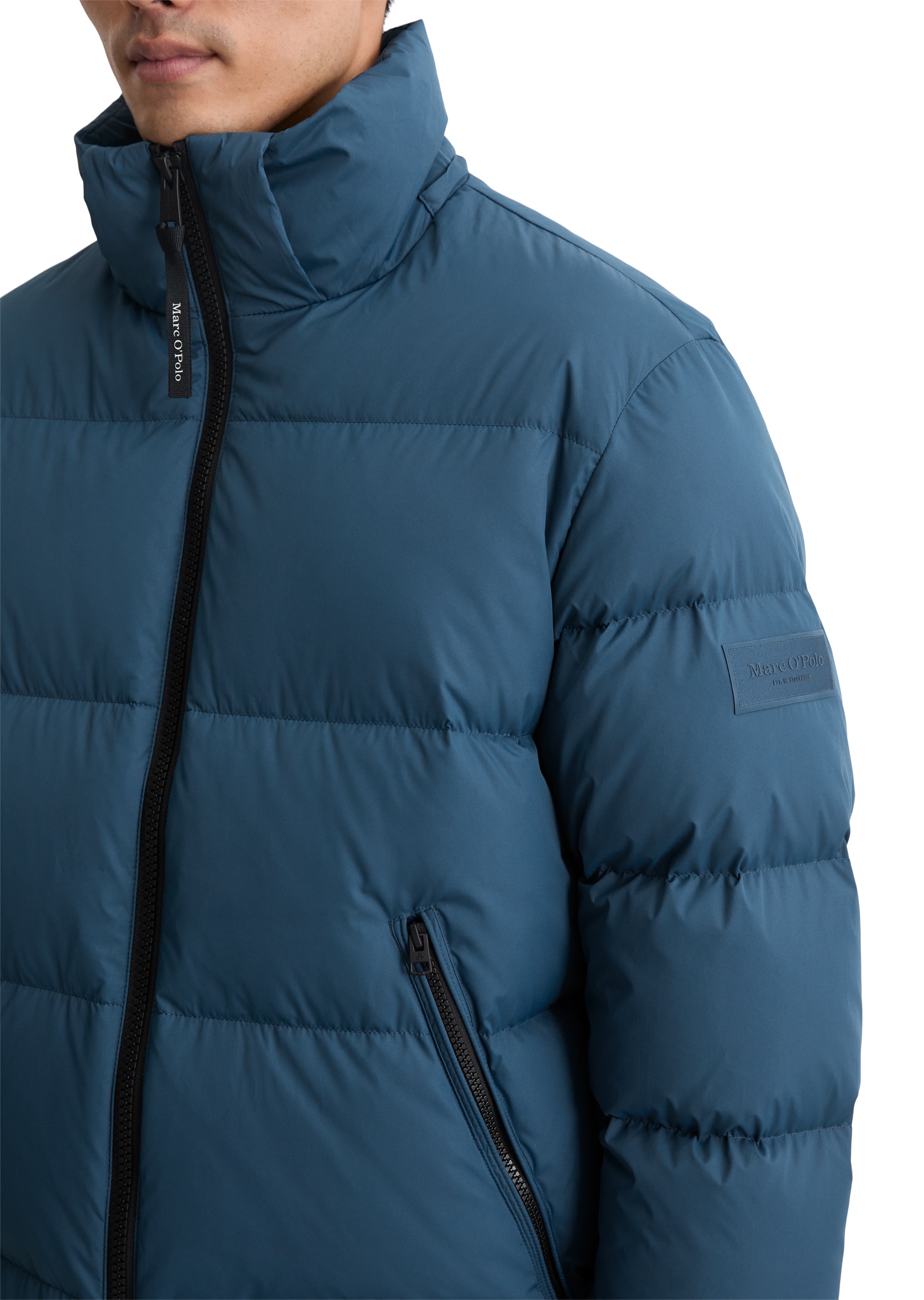 Marc O'Polo Daunenjacke, mit Kapuze, mit 2-Wege-Zipper und abnehmbarer Kapuze
