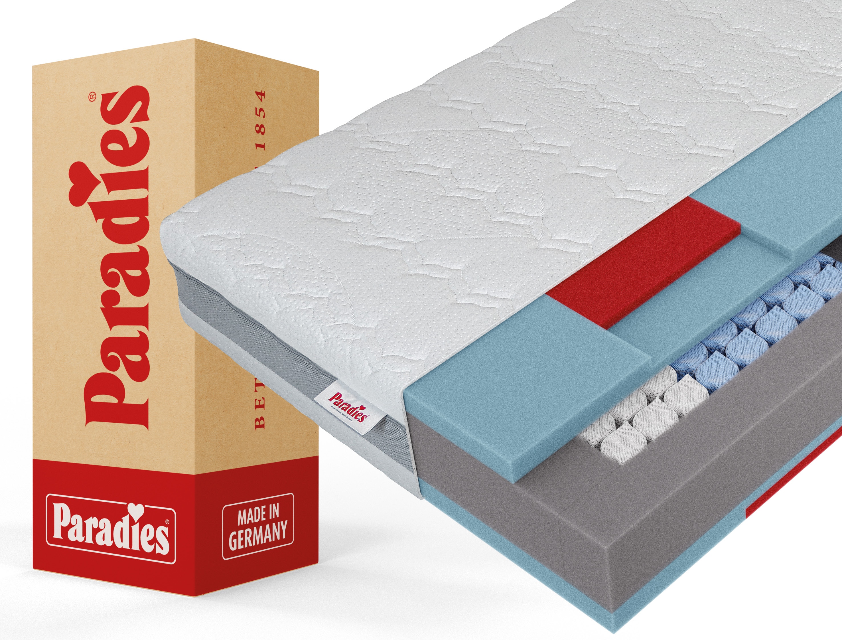 Paradies "Paradies Prolife Strong XXL Version des Testsiegers*" 22 cm hoch Raumgewicht: 35 kg/m³ 1 Stk. tlg. Kaltschaumversion Note GUT (2,2), getestet in 90x200 cm, Härtegrad 3