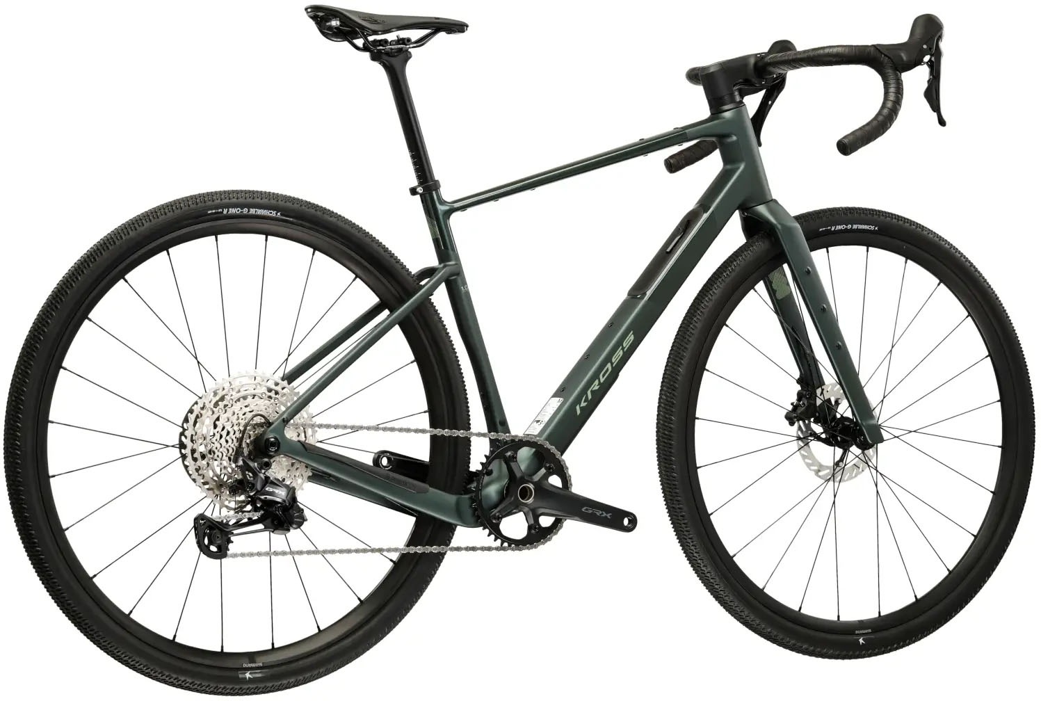 Kross Gravelbike »KROSS Gravelbike Carbon Esker ADV 1.0 28" grün 12 Gänge 2026« 12 Gang Shimano GRX RX822 Schaltwerk Kettenschaltung Rahmen aus Carbon