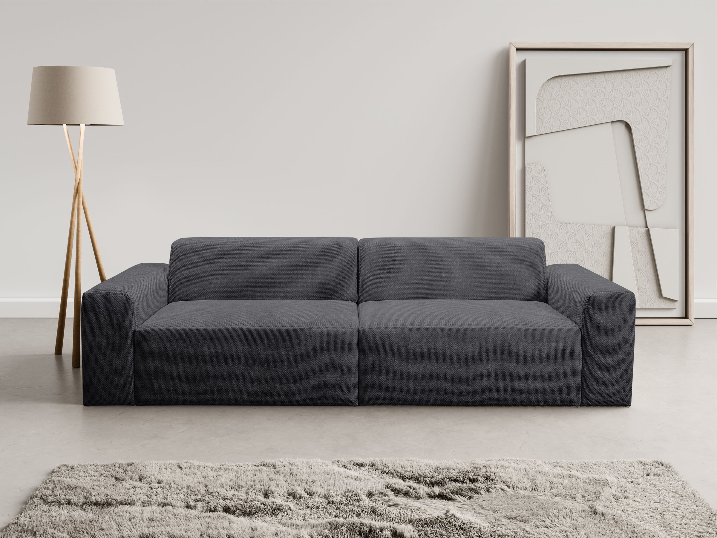 WERK2 Sofa "Zeus 3-Sitzer", Curvy Trend 3-Sitzer mit urbaner Optik