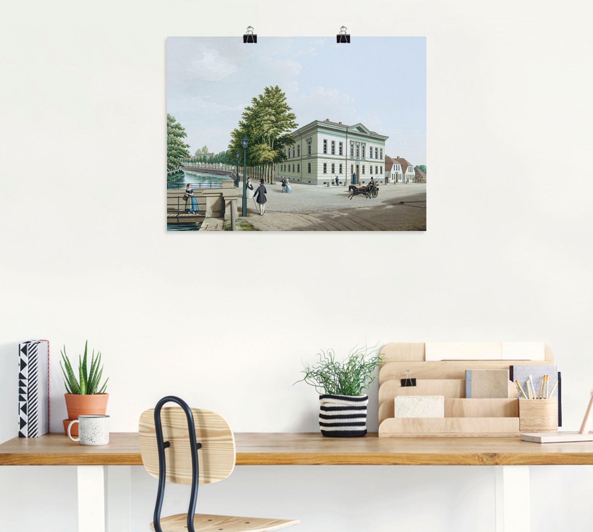 Artland Wandbild »Das Prinzenpalais in Oldenburg. Um 1848«, Gebäude, (1 St.), als Leinwandbild, Wandaufkleber oder Poster in versch. Größen