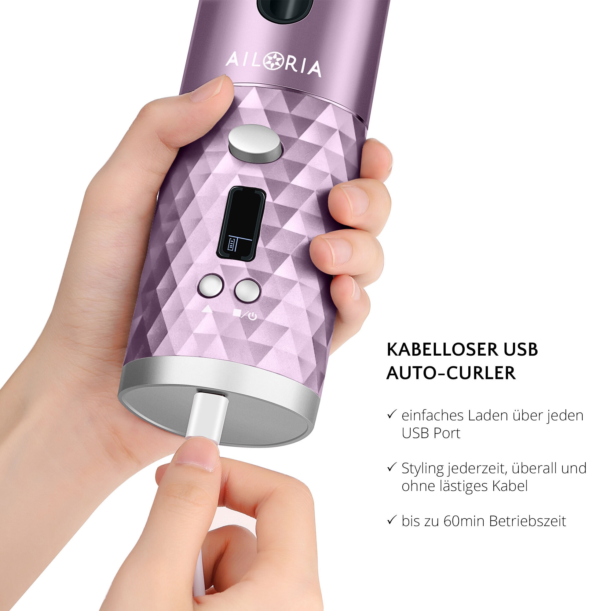 AILORIA Lockenstyler »Kabelloser Auto-Curler REVOLUTIONNE«