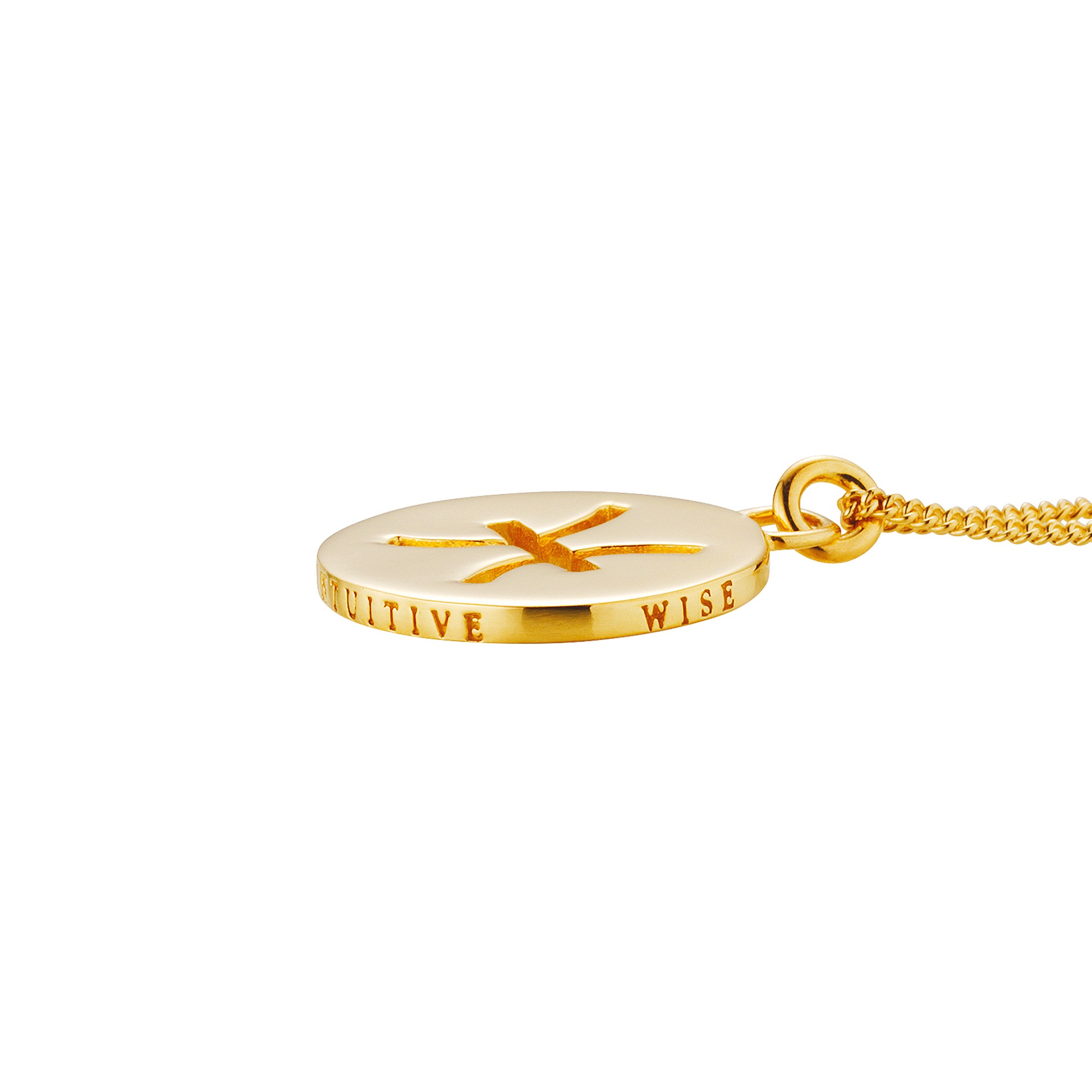 CAÏ Kette mit Anhänger »Fische Sternzeichen 925/- Sterling Silber vergoldet«