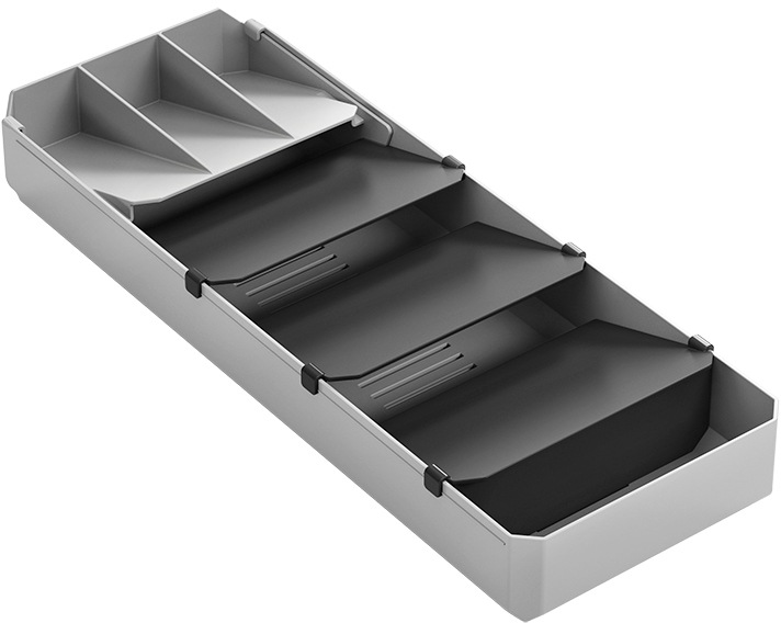 Metaltex Schubladeneinsatz 2 Stk. tlg. ausziehbar, für bis zu 90 Bestecktei günstig online kaufen