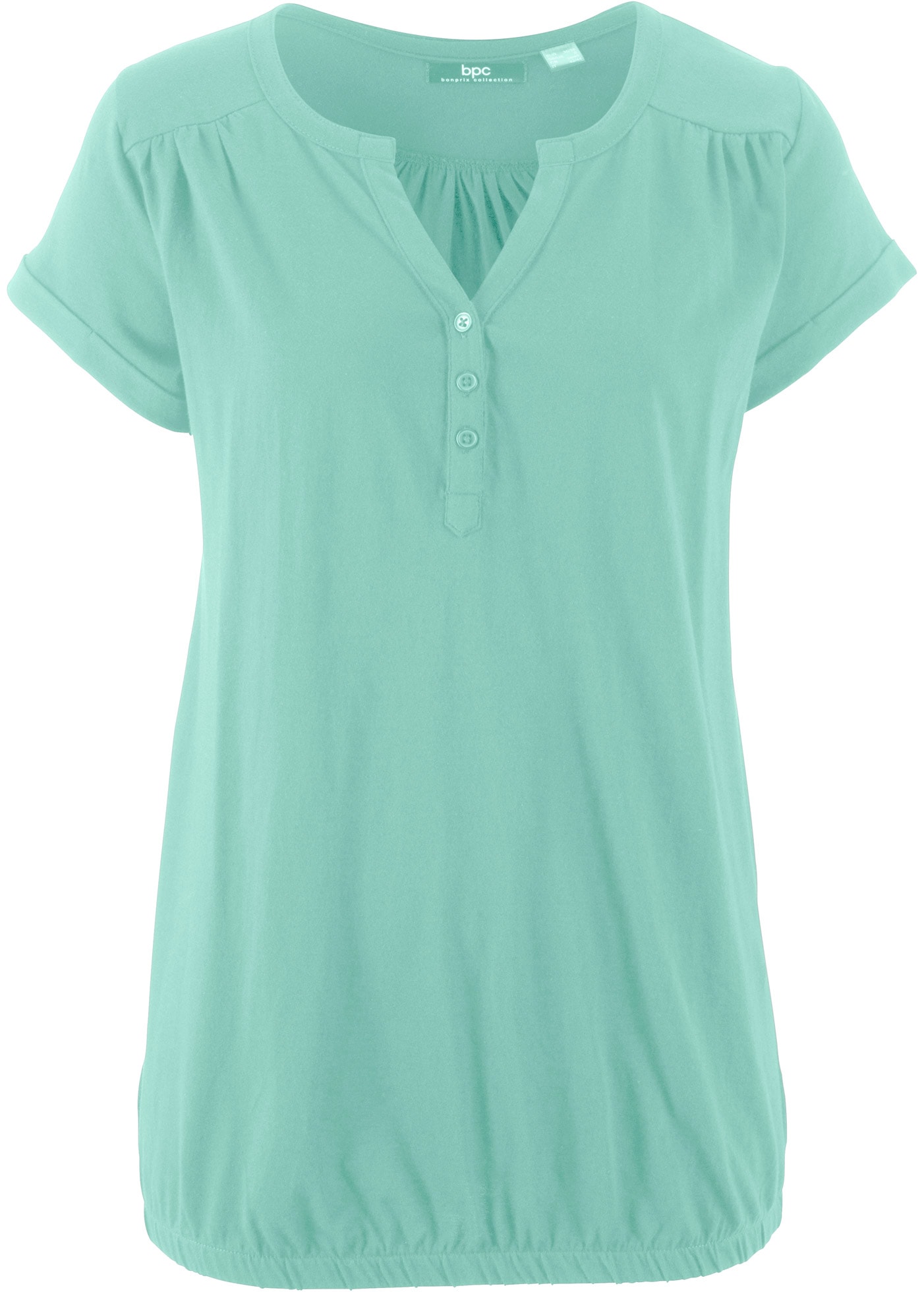 bonprix T-Shirt "Baumwoll-Shirt, Kurzarm" lässige Passform, Kurzarm, V-Auss günstig online kaufen