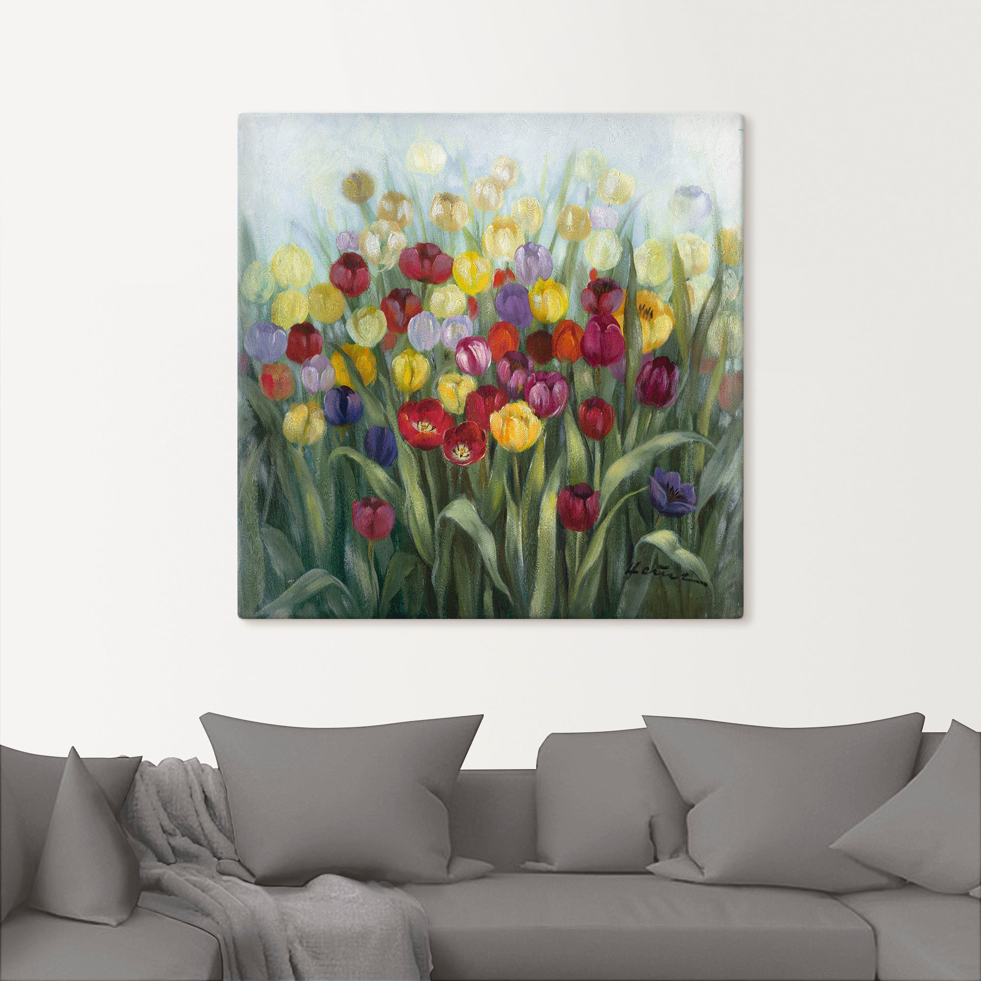 Thumbnail - Artland Wandbild "Tulpenwiese II", Blumenwiese, (1 St.), als Alubild, Outdoorbild, Leinwandbild, Poster in verschied. Gr...
