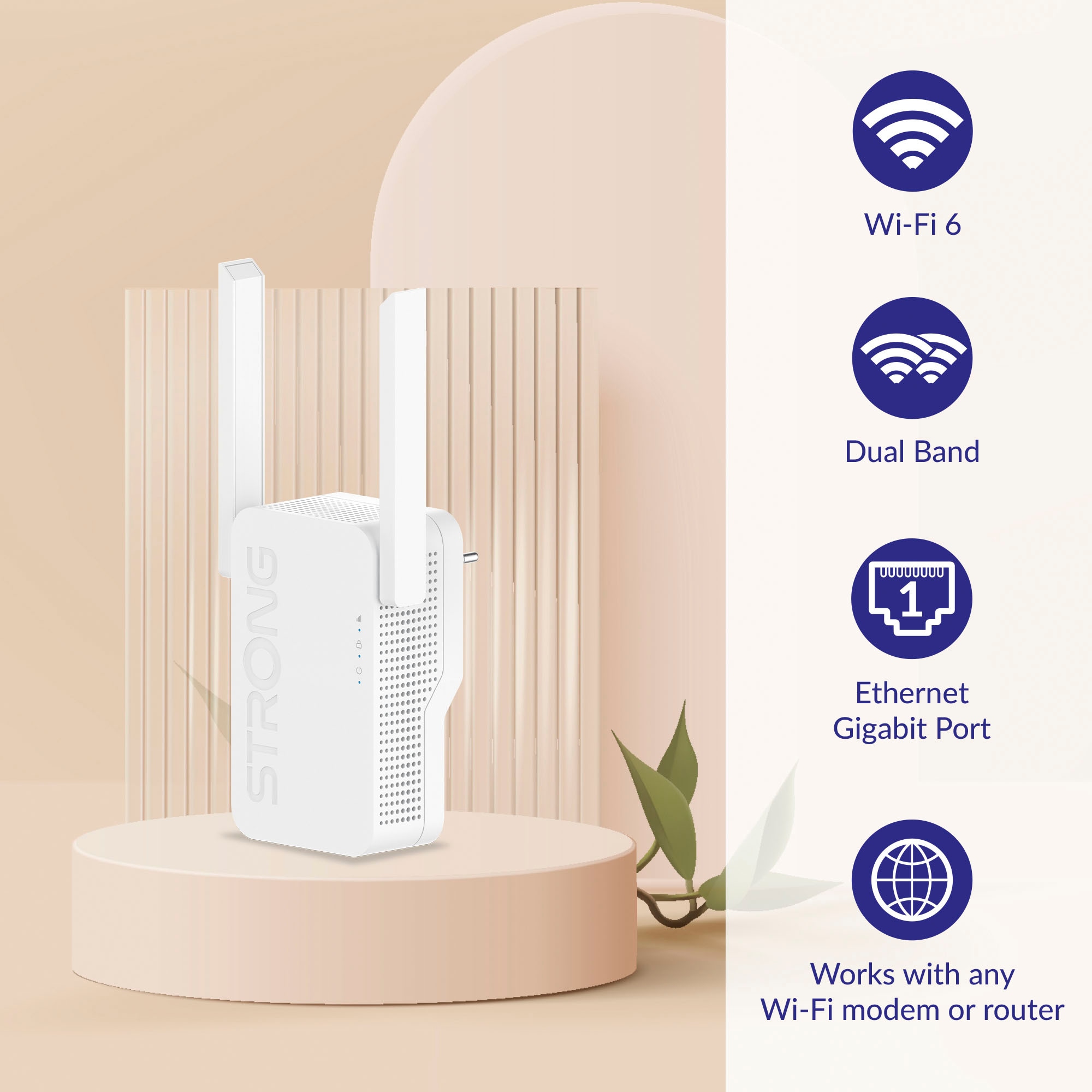 Strong WLAN-Repeater »Dualband WLAN Repeater bis 1800 Mbit/s, WiFi 6, Accesspoint«, (1 St.)