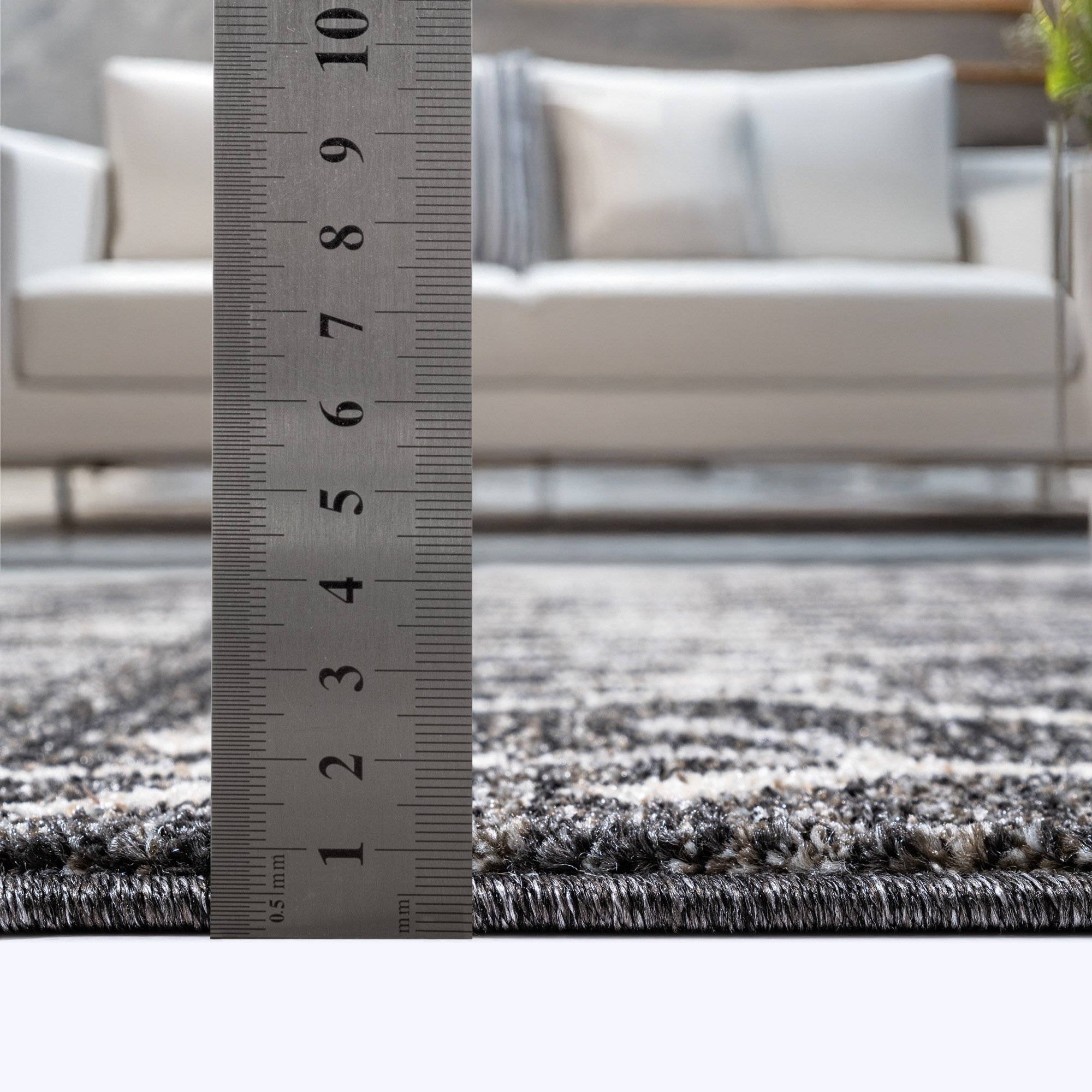 Teppich SANAT "Boho 8200", schwarz, B:120cm H:10mm L:170cm, Kunstfaser, Teppiche, Teppich, Kurzflor, robust, Boho, Scandic, für Fussbodenheizung geeignet 3