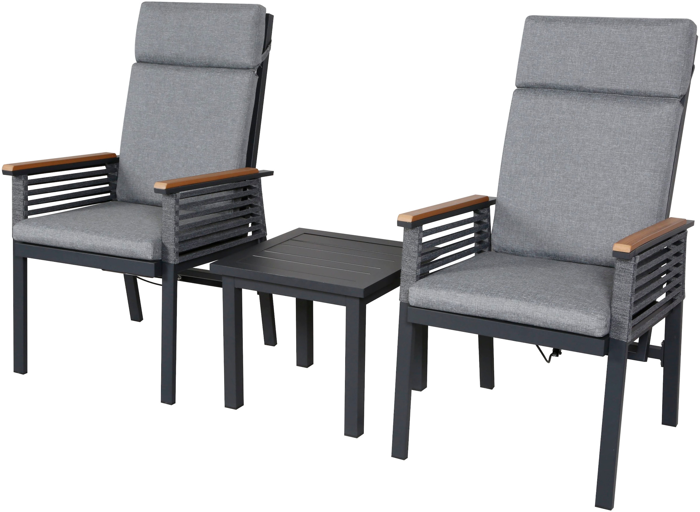 KONIFERA Balkonset "Edessa Komfort" Set, 2x Sessel, 2x Auflage, 1x Tisch, 5 günstig online kaufen