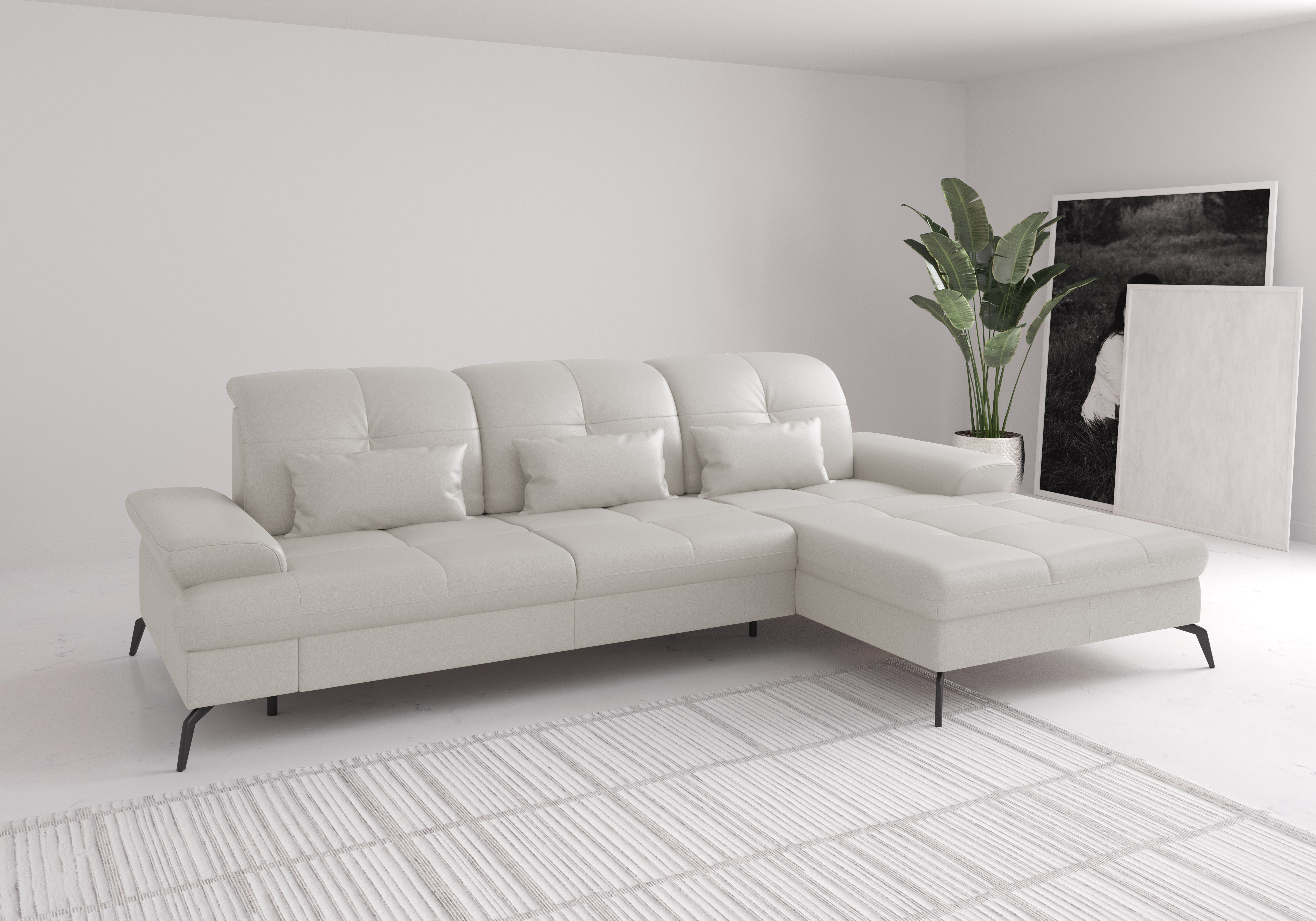 sit&more Ecksofa "Amica, L-Form, inkl. Sitztiefenverstellung & Armteilverstellung" wahlweise mit Schlaffunktion, Bettkasten und Kopfteilverstellung