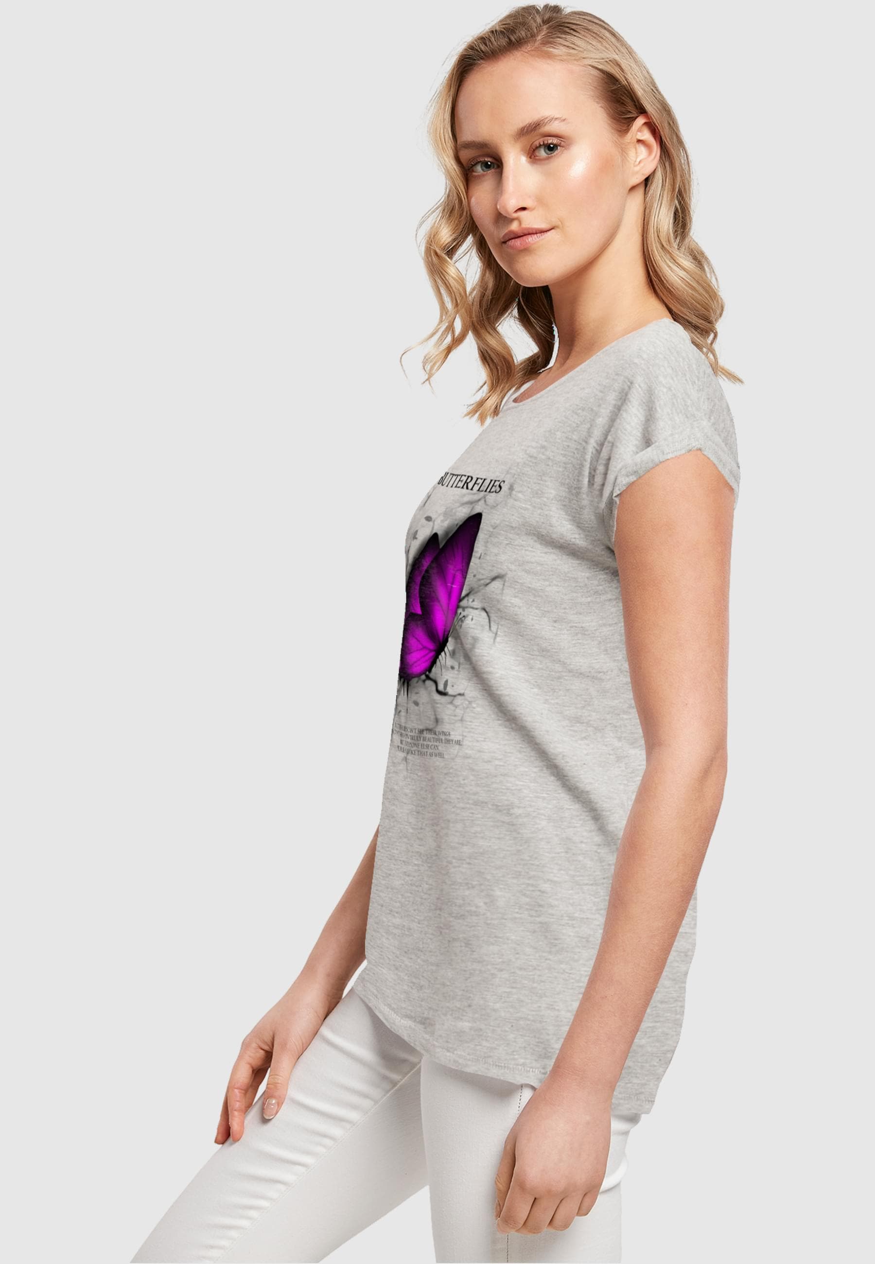 Merchcode T-Shirt Ladies tlg.) BAUR Tee«, Butterflies kaufen (1 Extended Shoulder | »Damen