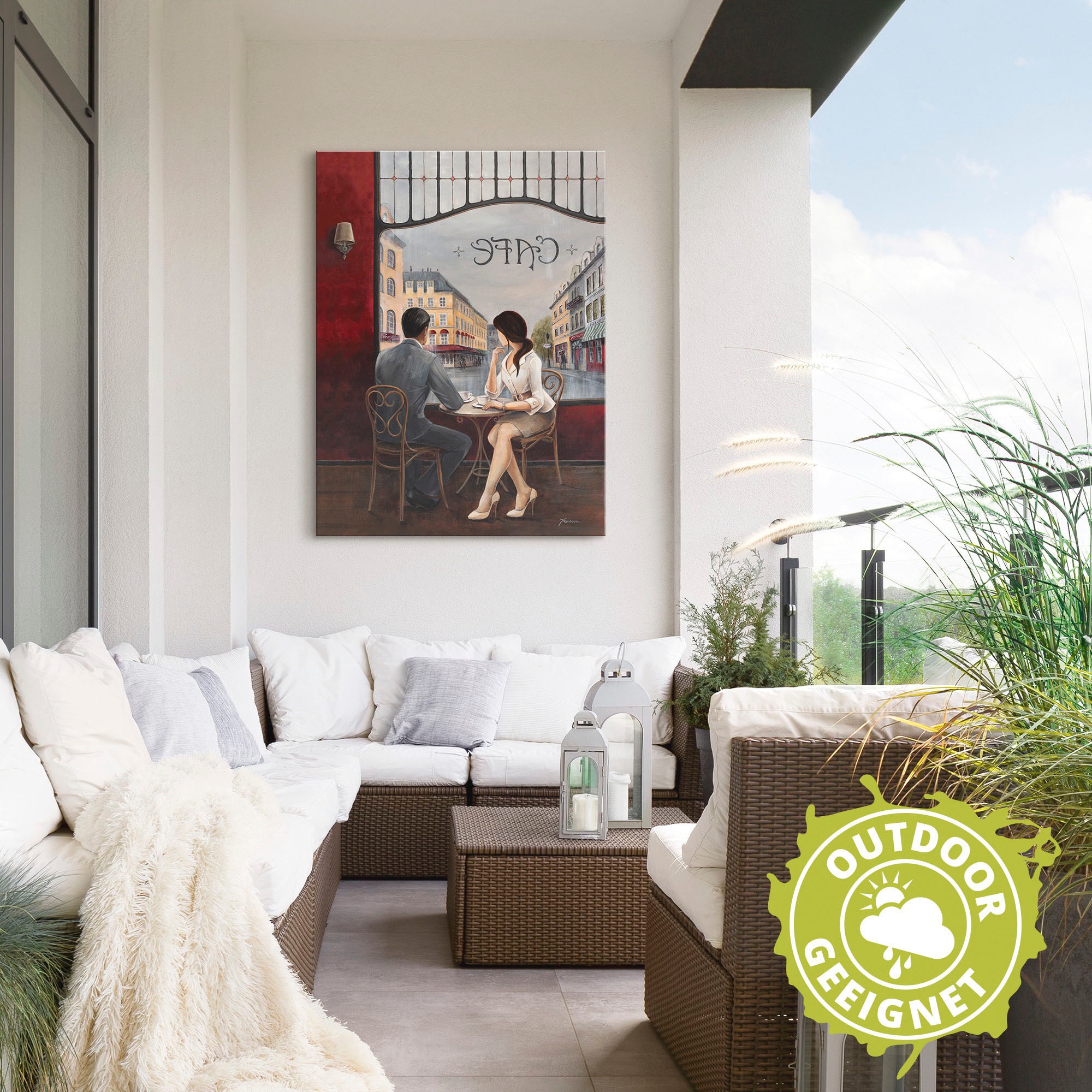 Artland Wandbild "Café" Restaurant & Cafés 1 Stk. tlg. als Alubild, Outdoor günstig online kaufen