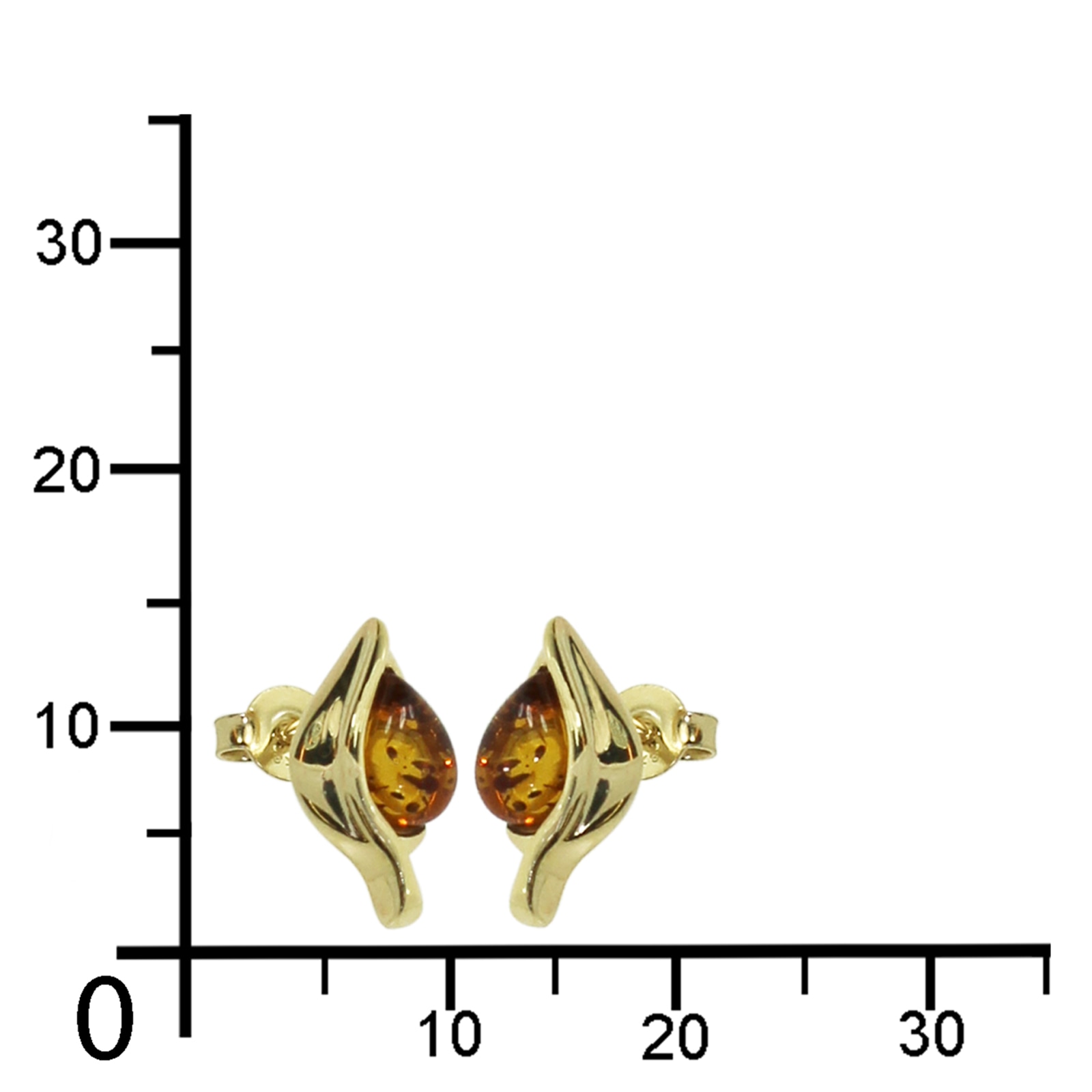 OSTSEE-SCHMUCK Paar Ohrstecker »- Ires - Gold 375/000 - Bernstein«