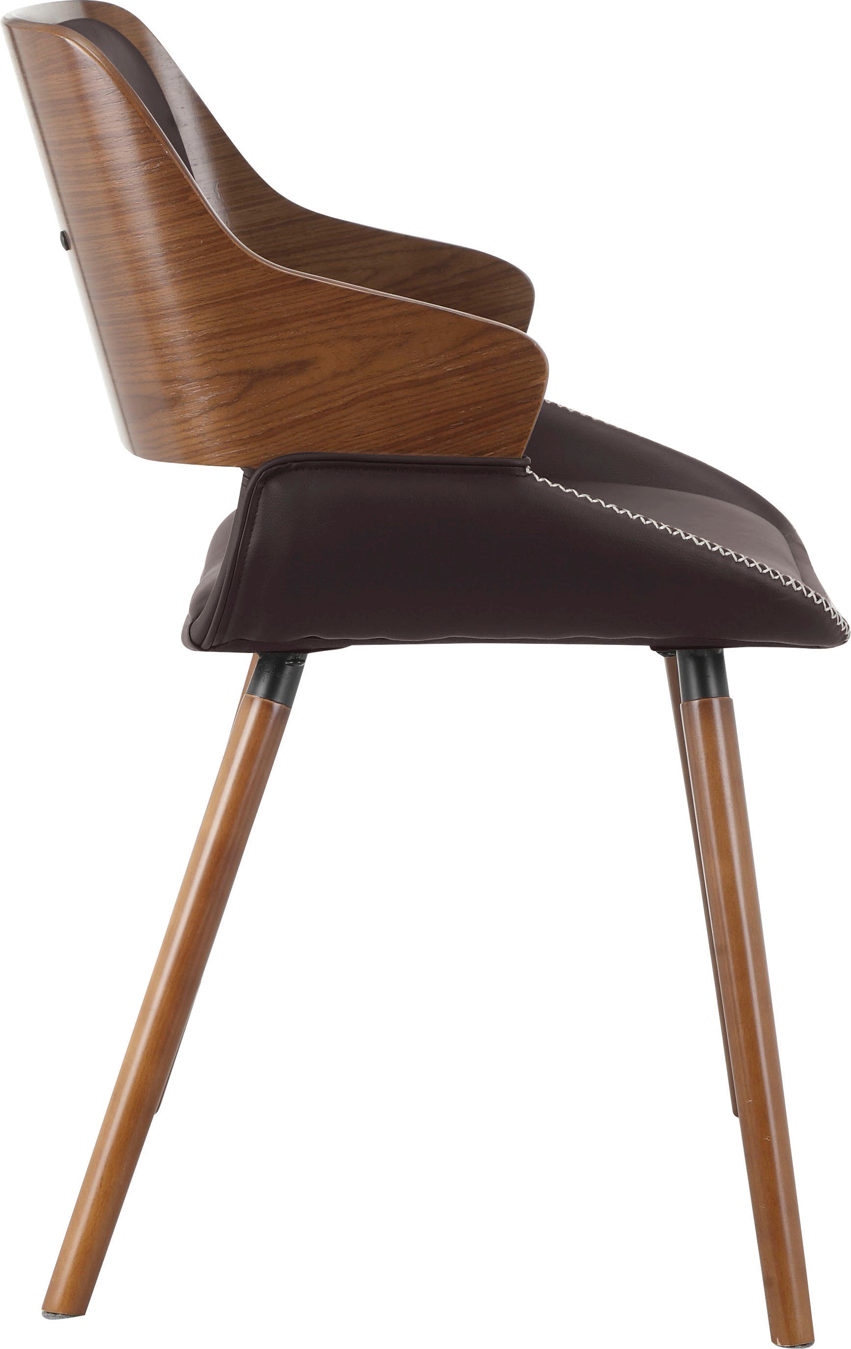 INOSIGN Armlehnstuhl »Yanara«, | Rückenkissen, Pappelholz, festmontierten 47,5 Sitz- cm BAUR kaufen Kunstleder, Sitzhöhe und St., 2
