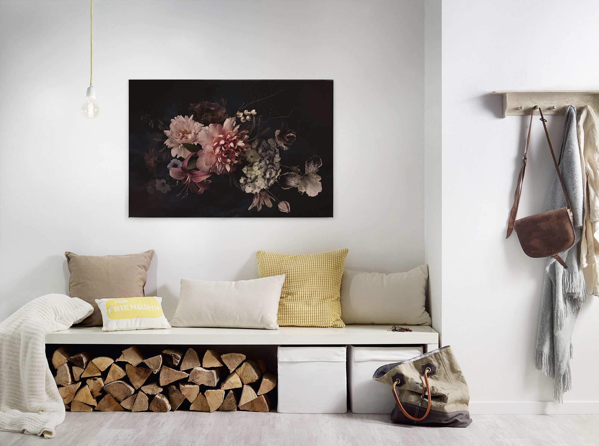 A.S. Création Leinwandbild "Blossom Variety" Blumen Kunst 1 Stk. tlg. Romantische Blumen, Rosen Keilrahmen Leinwand-Bild Wohnzimmer modern