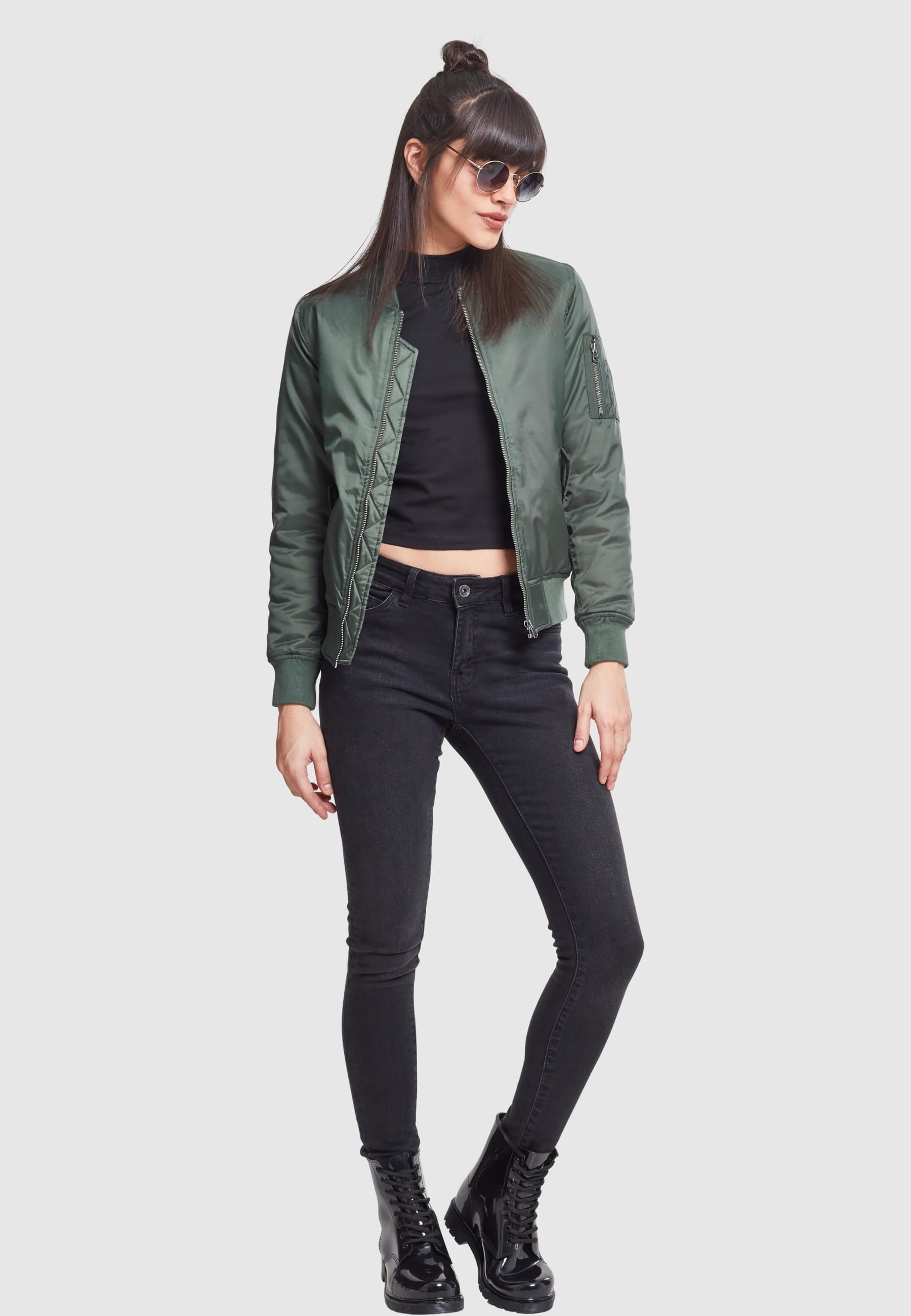 URBAN CLASSICS Allwetterjacke »Urban Classics Damen Ladies Basic Bomber Jacket«, (1 St.), ohne Kapuze