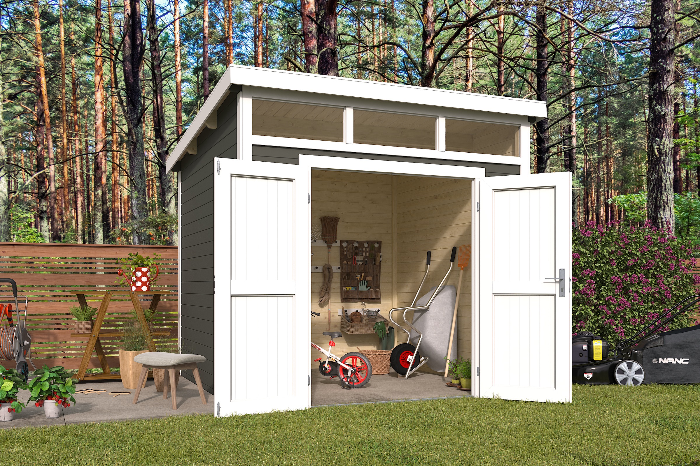 Nordic Holz Gartenhaus "Kibo 3", (inkl. Oberlichter) günstig online kaufen