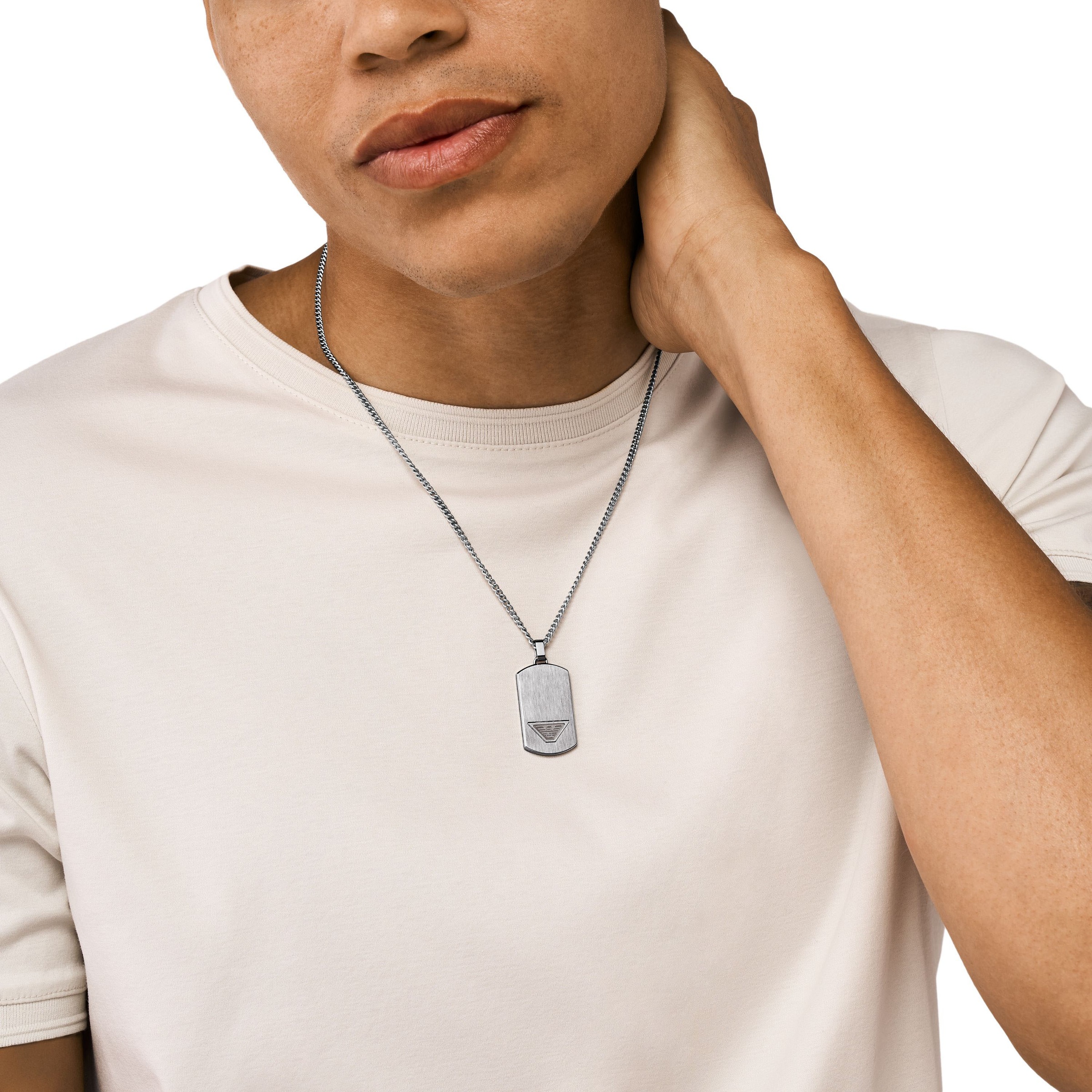 Emporio Armani Kette mit Anhänger »Schmuck Geschenk Edelstahl Halskette Dog Tag, EGS3125040«