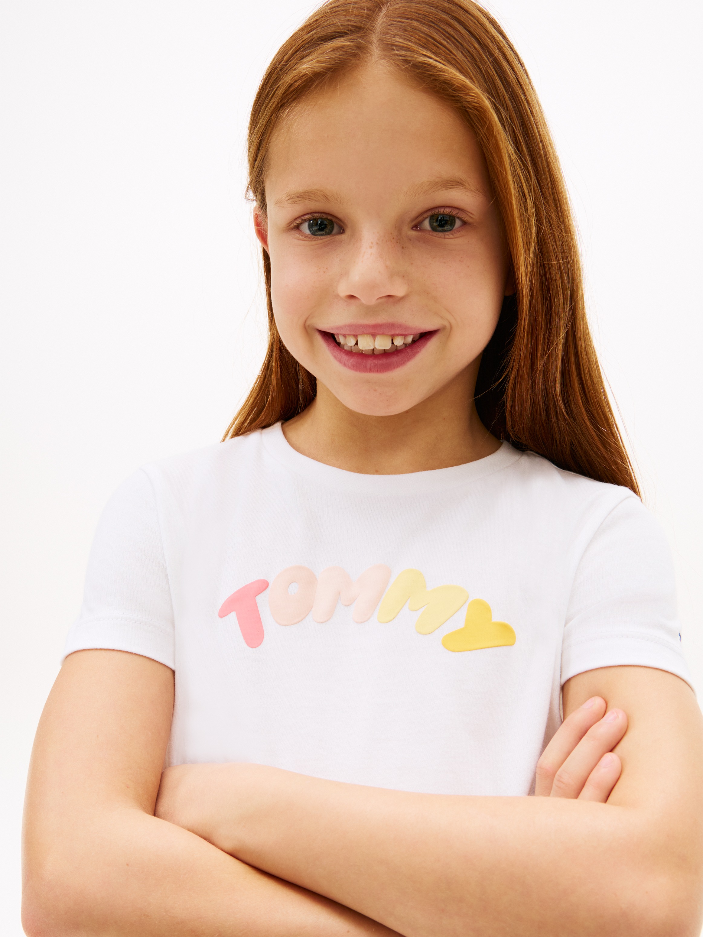 Tommy Hilfiger T-Shirt »TOMMY PUFF PRINT TEE SS« Kinder bis 16 Jahre, regular fit