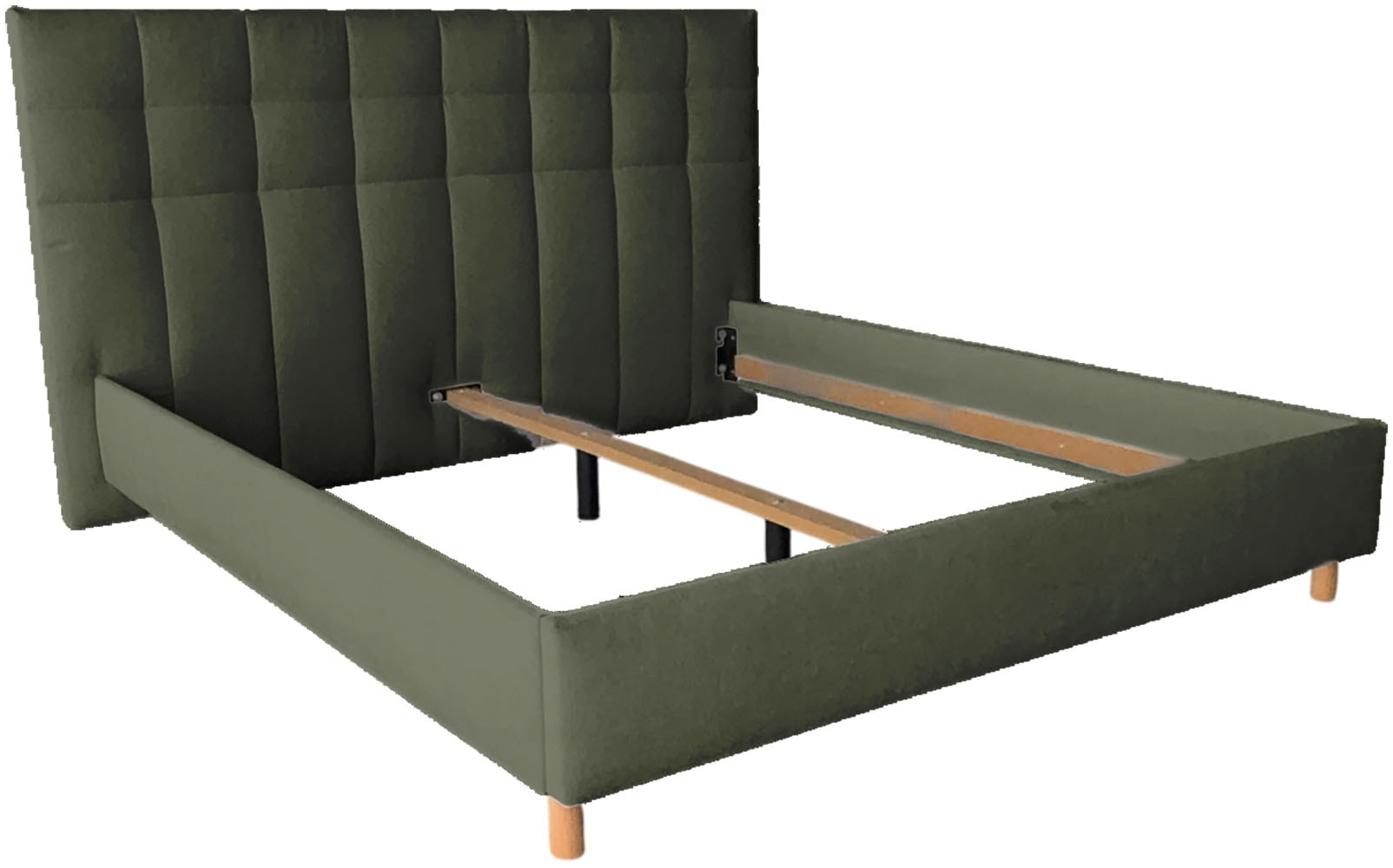 COLLECTION AB Polsterbett »CLASSIC Scandi erhältlich in der Breite 180x200cm« 3 Varianten: Rahmen, Rahmen + Rost oder Komplett-Set mit King-Matratze