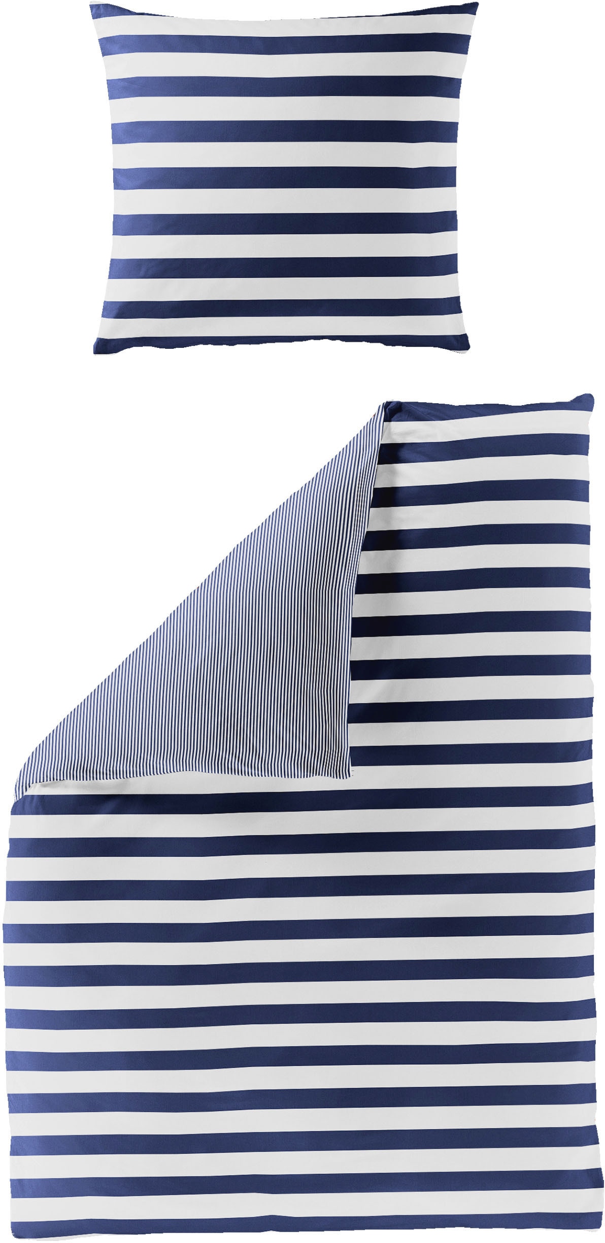 BIERBAUM Bettwäsche "Modern Stripes" 2 Stk. tlg. Mako-Satin, 100 % Baumwoll günstig online kaufen