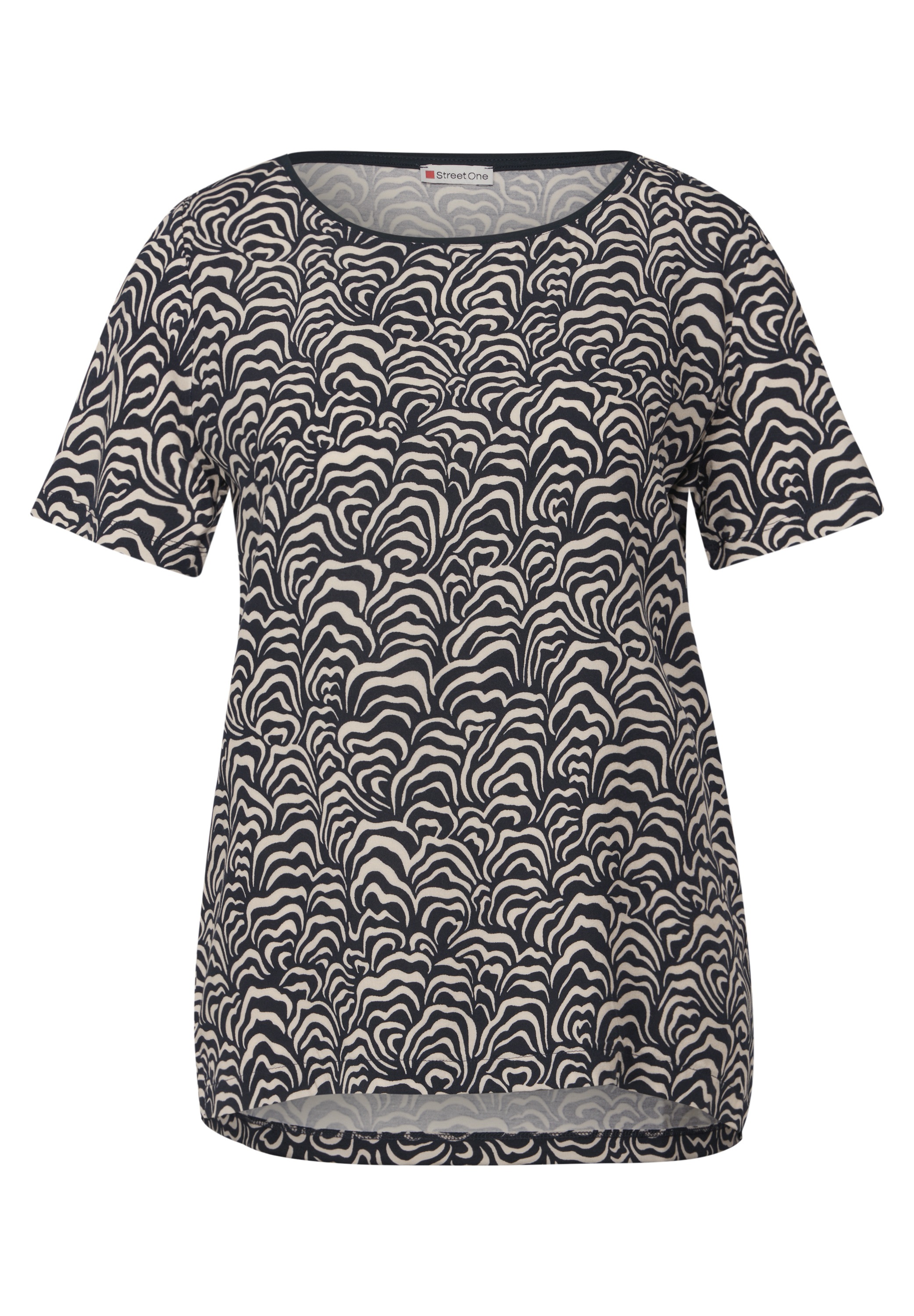 STREET ONE T-Shirt, aus softem Materialmix