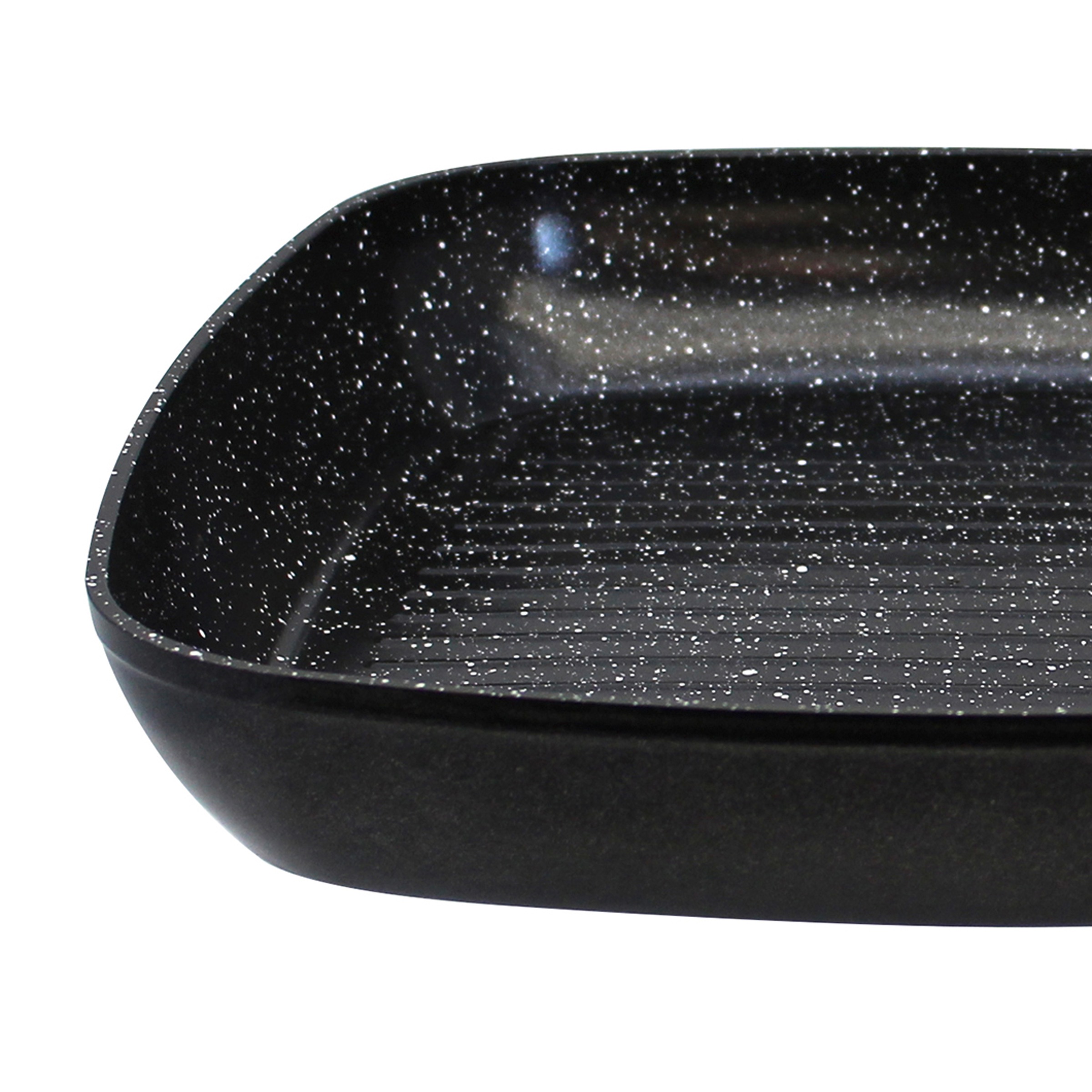 Elo Pfannen-Set »Pure Belugo« Aluminium Set, je 1 Bratpfanne Ø 20/24 cm, 1 Grillpfanne 28x28 cm, 1 Servierzange, 4 Stk. tlg. keramische Beschichtung, Induktion