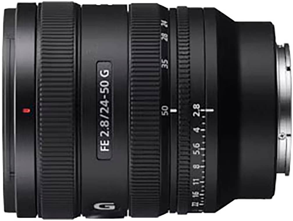 SONY Objektiv "FE 24–50 mm F2.8 G", T:9,23cm Ø:7,48cm, schwarz, Objektive