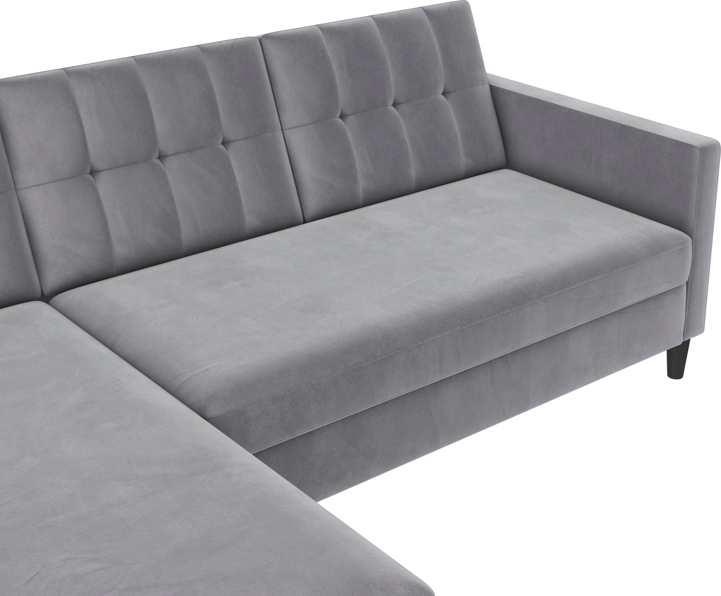 Dorel Home Ecksofa »Hartford II«, mit Bettfunktion und Stauraum, Recamiere beidseitig montierbar