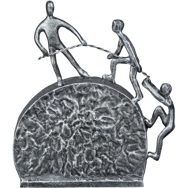 Casablanca by Gilde Dekofigur »Design Skulptur Lifting, silber«, Dekoobjekt,  aus Metall, Höhe 21 cm, antikfinish, Wohnzimmer kaufen | BAUR