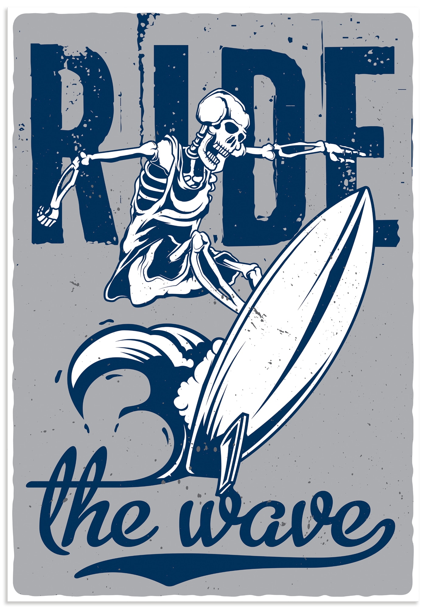 Artland Wandbild "Reite die Welle" 1 Stk. tlg. als Alubild, Leinwandbild, Poster, Wandaufkleber in verschied. Größen