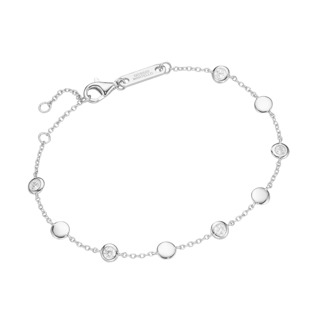 GIORGIO MARTELLO MILANO Armband »mit Zwischenteilen, weiße Zirkonia, Silber 925«