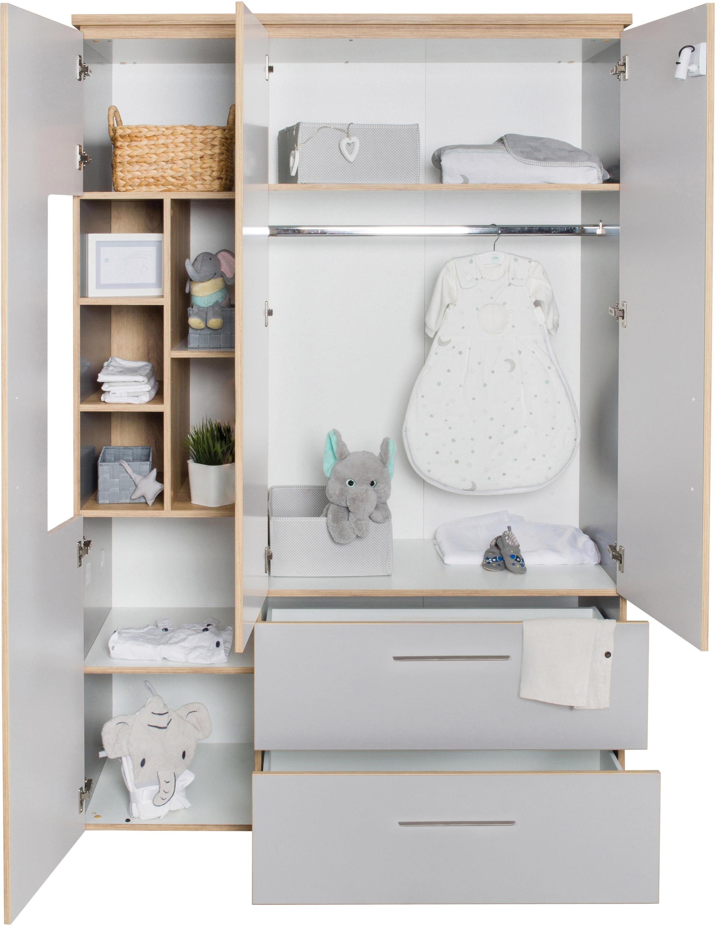 roba® Kleiderschrank »Tobi, 3-türig, Kinderkleiderschrank«