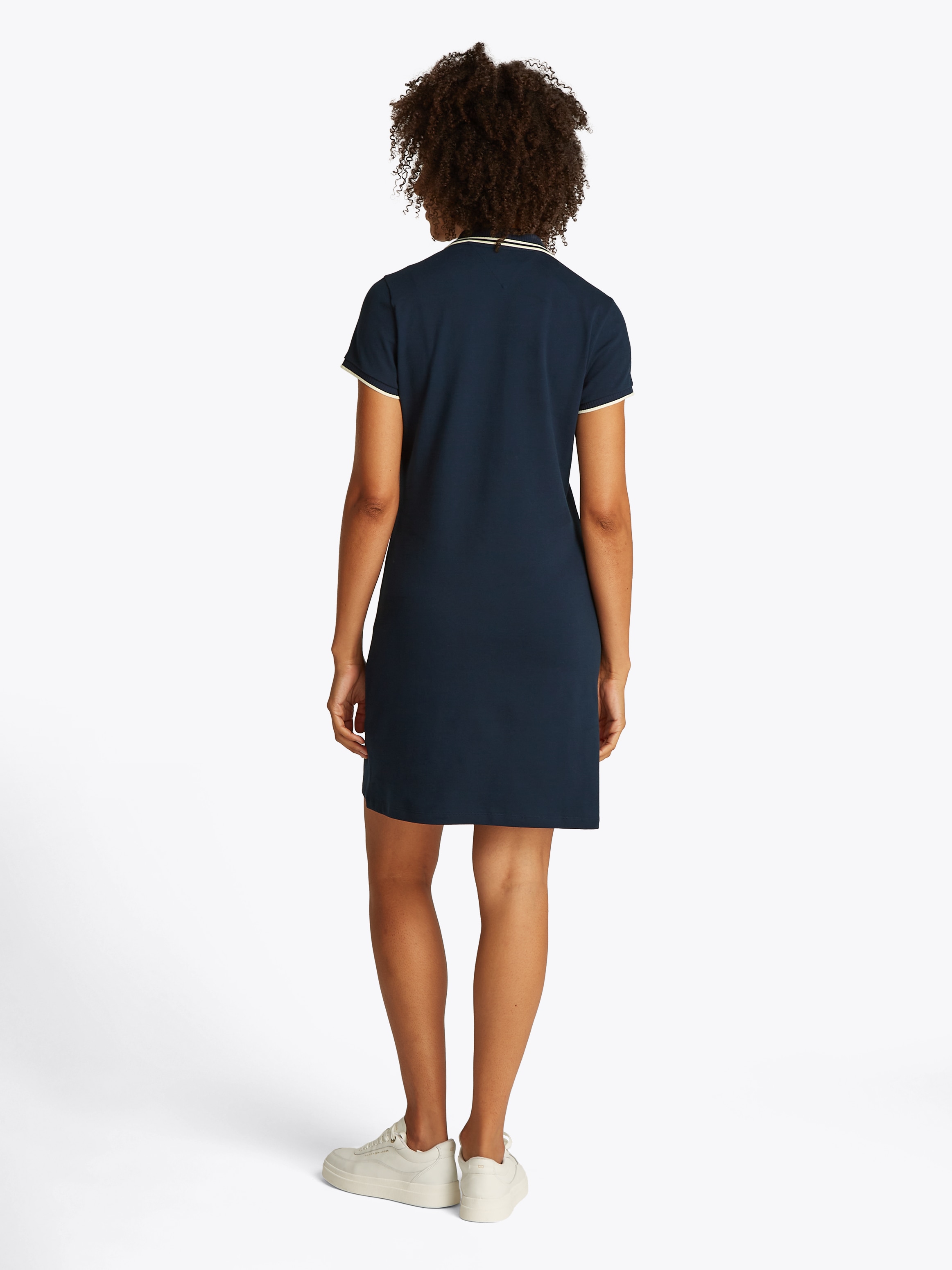 Tommy Hilfiger Polokleid »SPORTY FEMININE REG POLO DRESS«, mit Kontrast-Streifen, Logostickerei