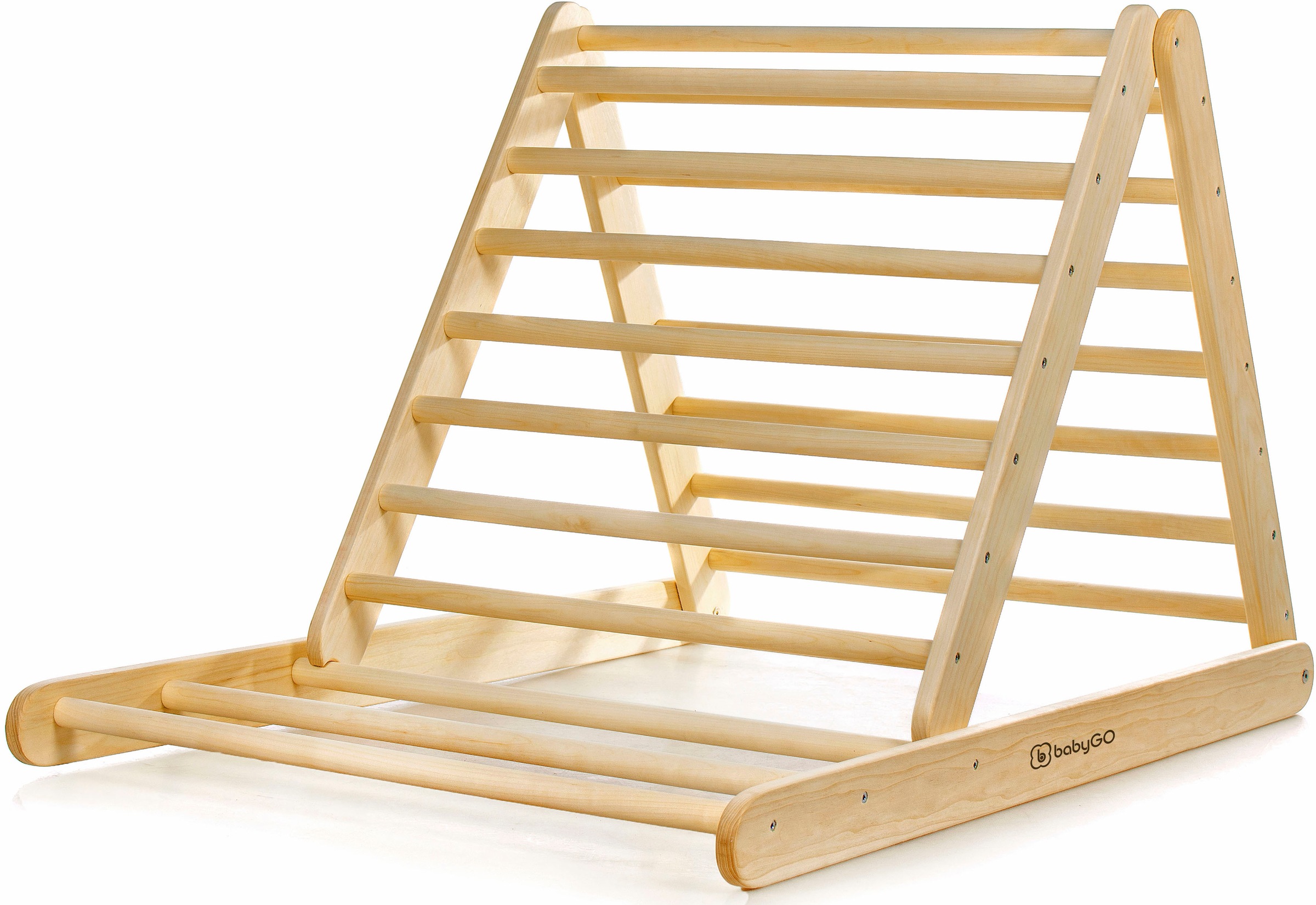 BabyGo Klettergerüst »Woodland Kletterdreieck Triangle, natur«, aus Holz, Made in Europe