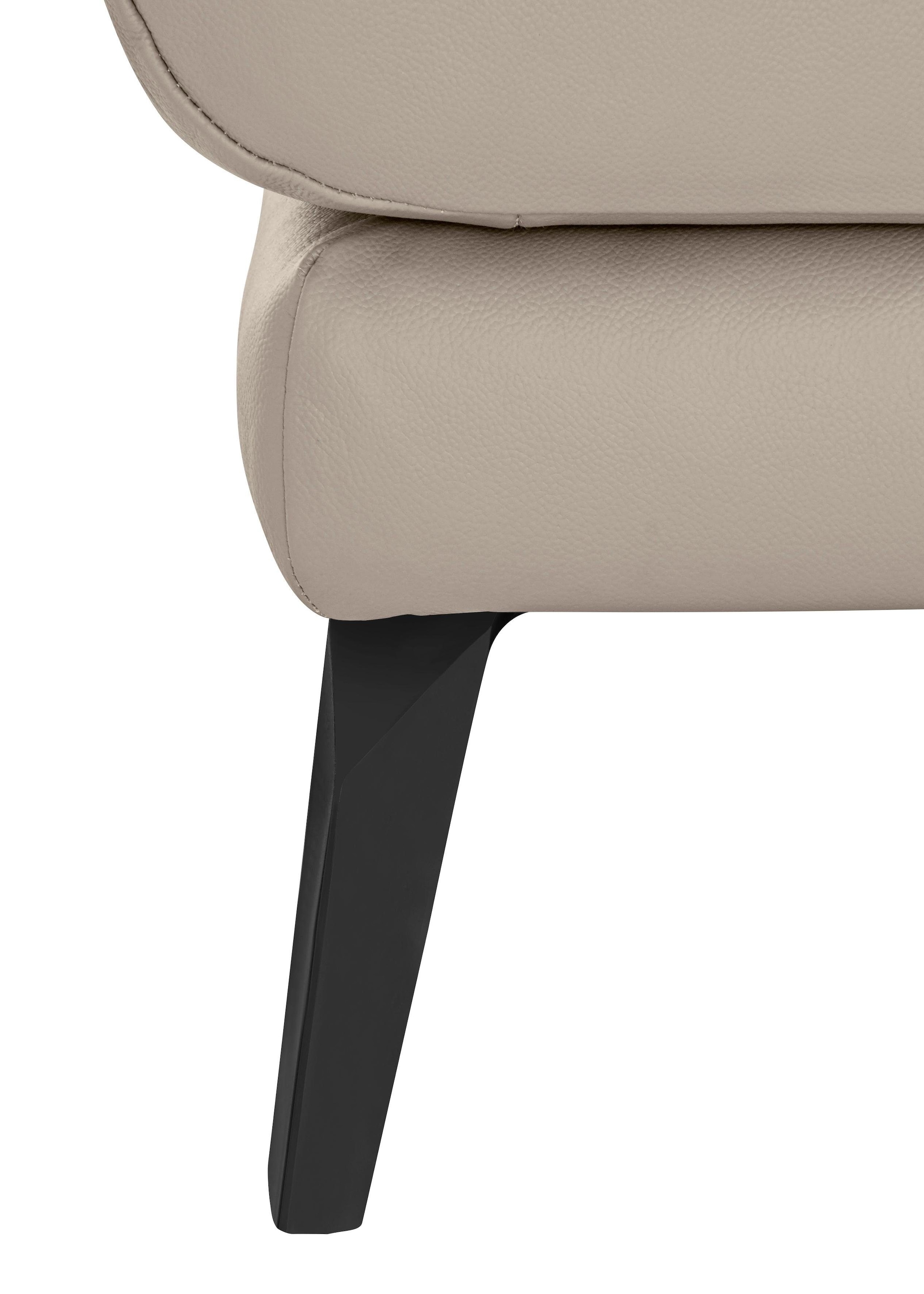 W.SCHILLIG Chaiselongue »softy«, mit dekorativer Heftung im Sitz, Füße schwarz pulverbeschichtet
