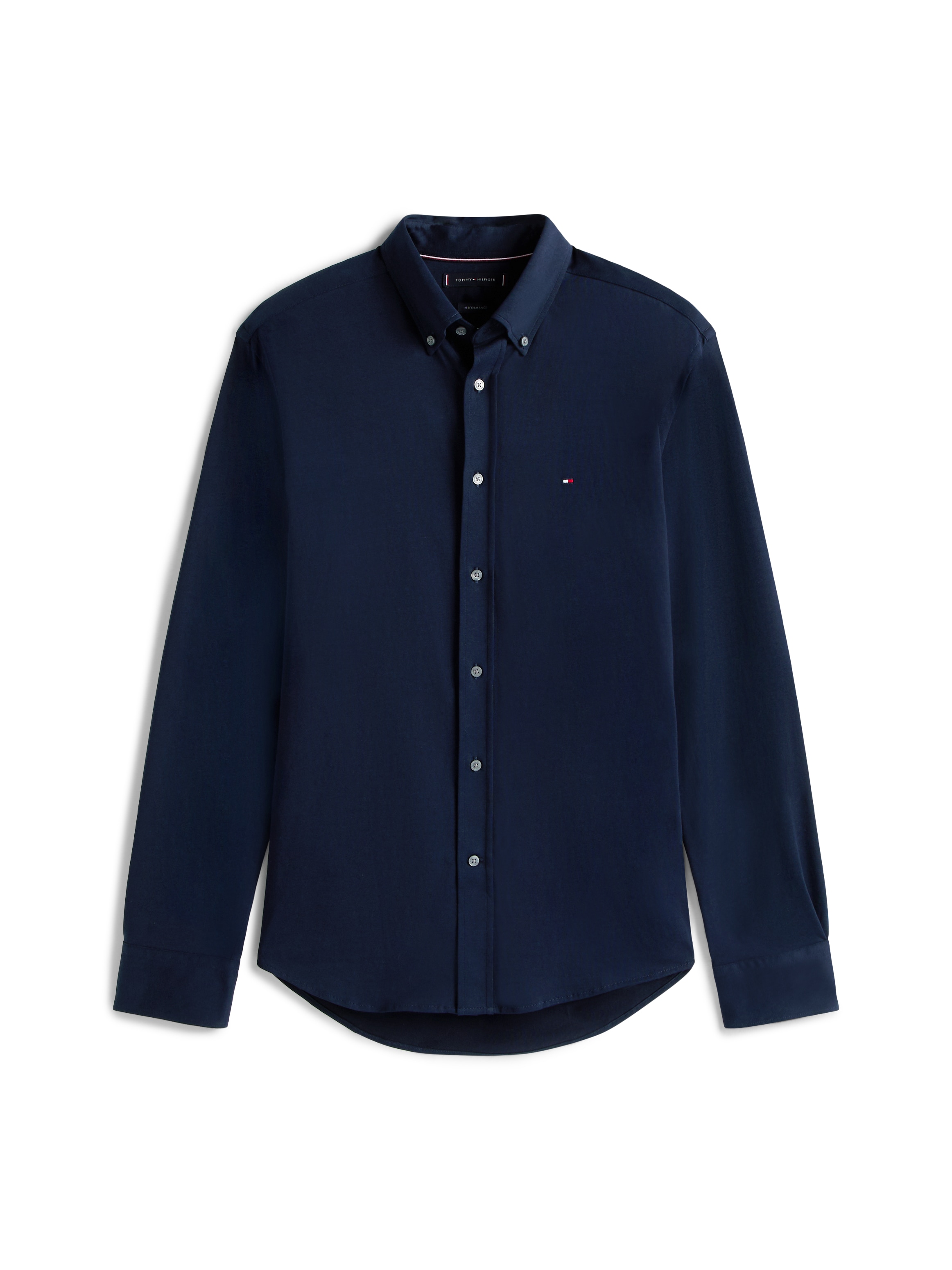 Tommy Hilfiger Langarmhemd »PERFORMANCE KNIT SOLID LS SHIRT«
