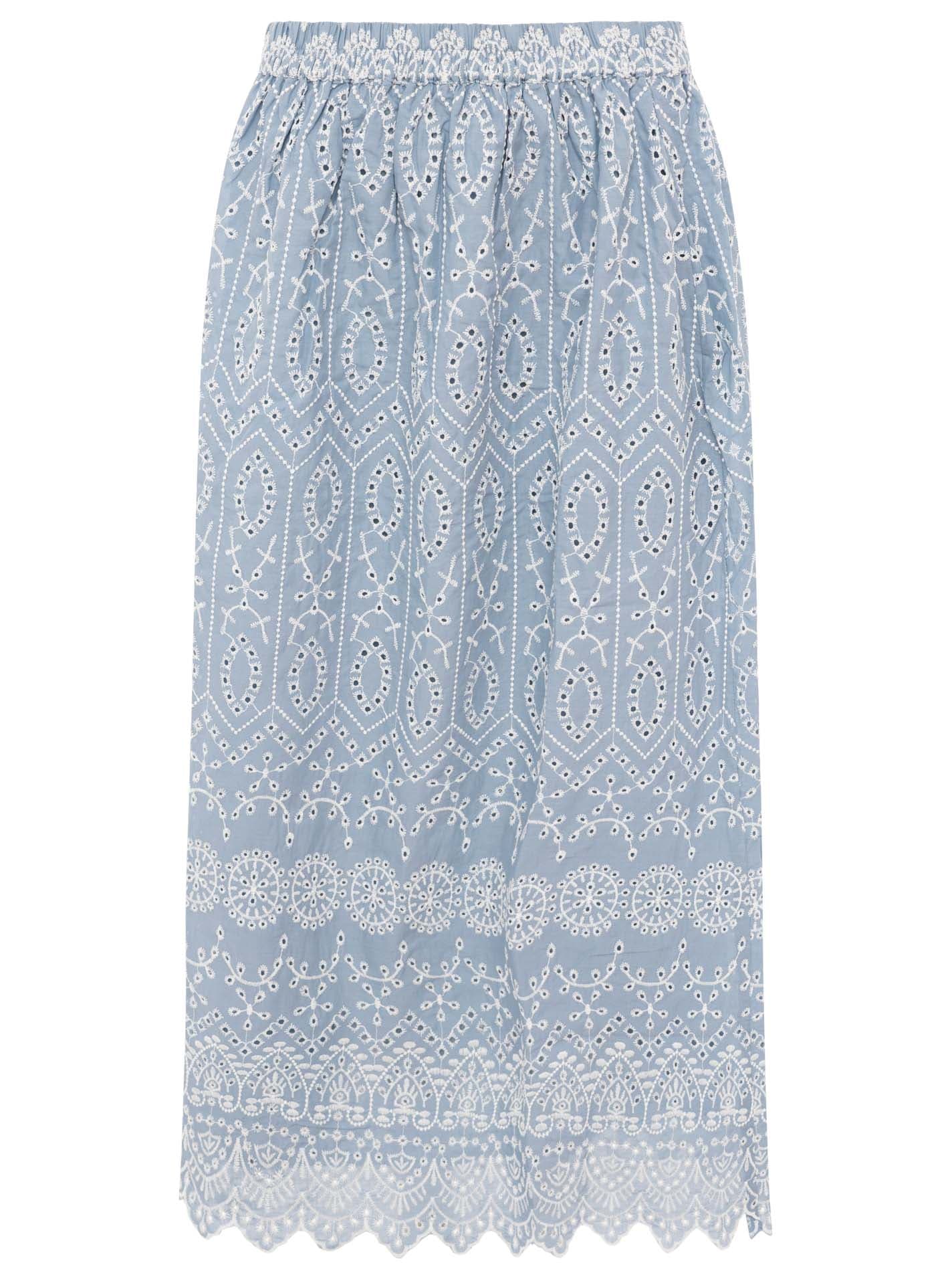 Zwillingsherz Maxirock ""Lochstickerei"" knöchellang, mit Lochspitze, elast günstig online kaufen