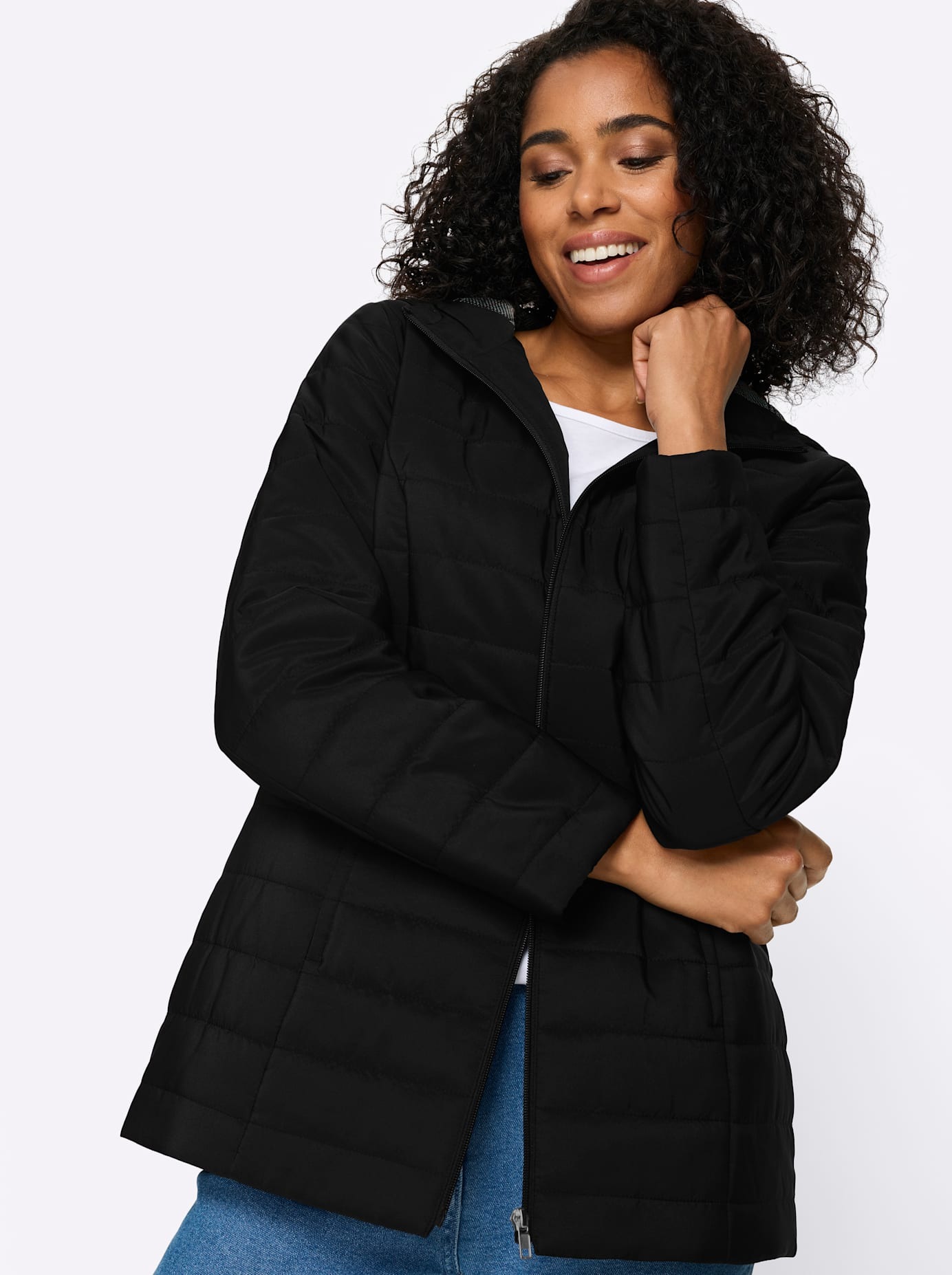 Classic Basics Steppjacke mit Kapuze