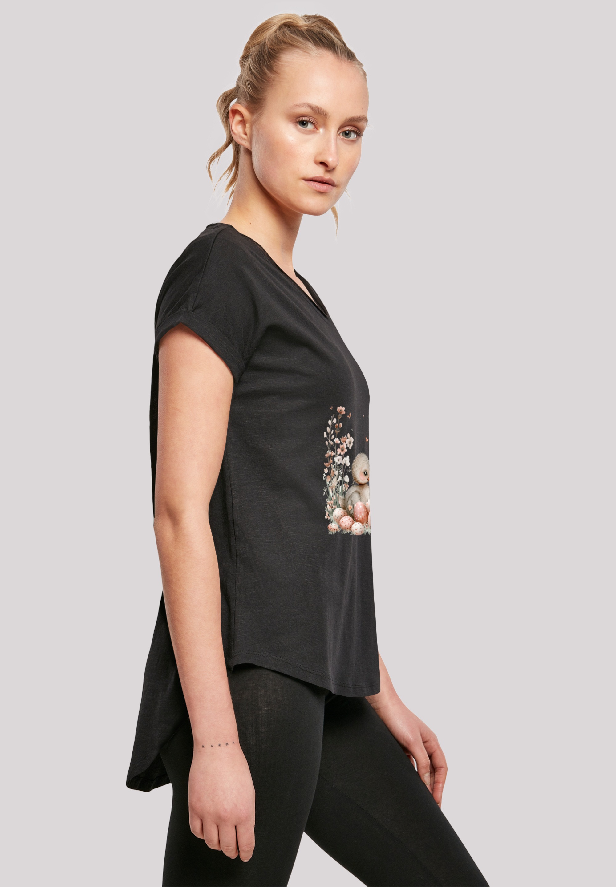 F4NT4STIC T-Shirt »Ente Ostereier Blumen Küken«, Premium Qualität