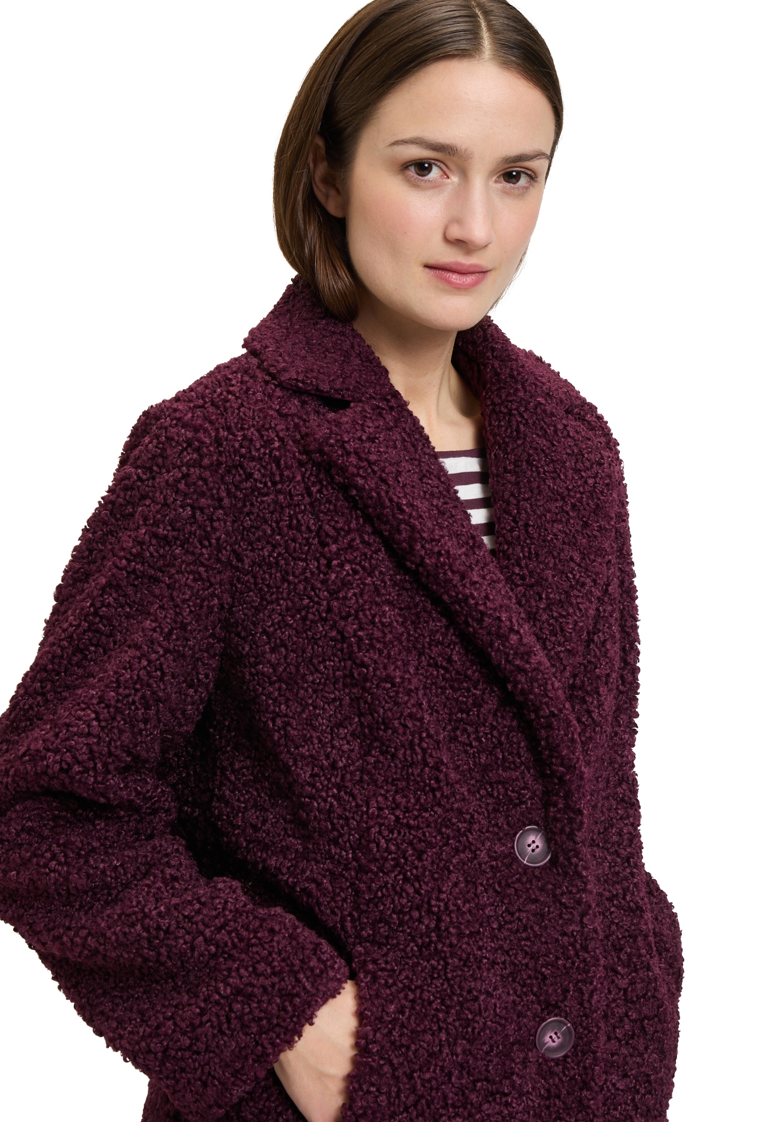 Betty&Co Plüschjacke »Betty & Co Damen Outdoorjacke mit Reverskragen«