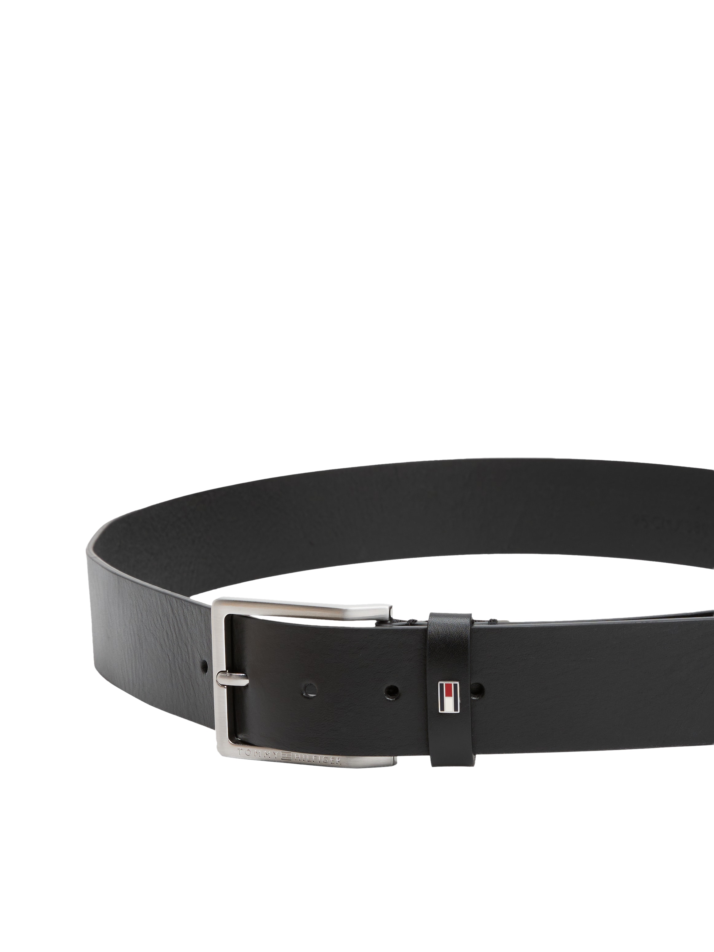 Tommy Hilfiger Ledergürtel »ADAN 3.5 EXT«, Metalllogopatch, Einfachdornschnalle