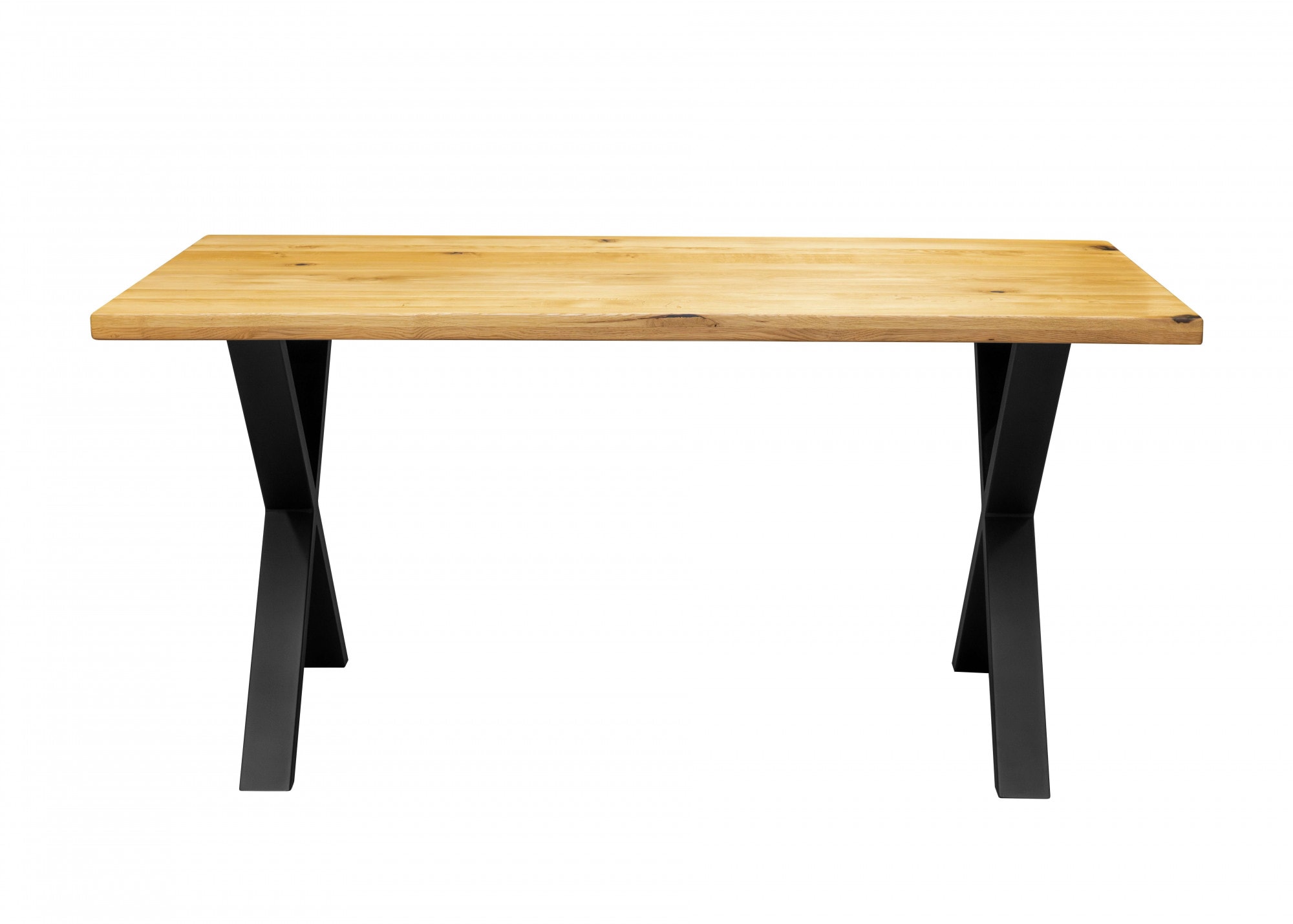 OTTO home Esstisch "Model 1" Eiche Massivholz und pulverbeschichtete Metall günstig online kaufen