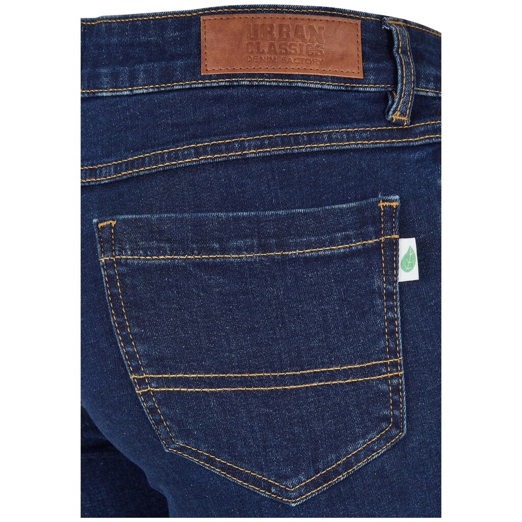 URBAN CLASSICS Bequeme Jeans »Urban Classics Damen Ladies Organic Low Waist Flared Denim«