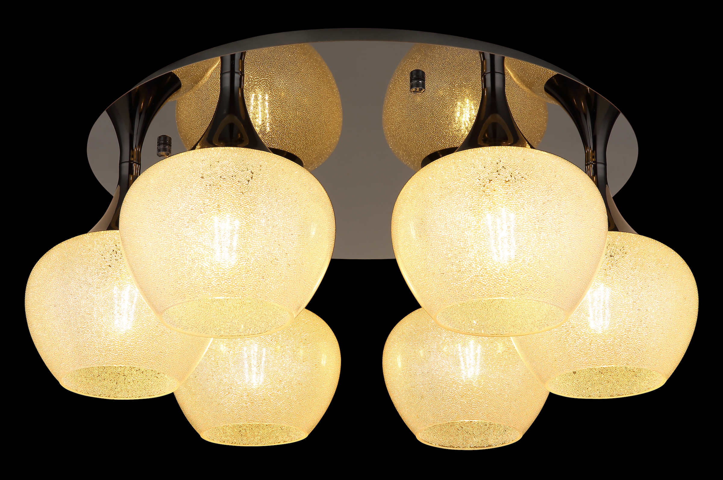GLOBO LIGHTING Deckenleuchte »MAXY«, Leuchtmittel E27 | ohne Leuchtmittel, Deckenlampe/Glas klar/Acrylkristalle/Wohnzimmer/Esszimmer/elegant