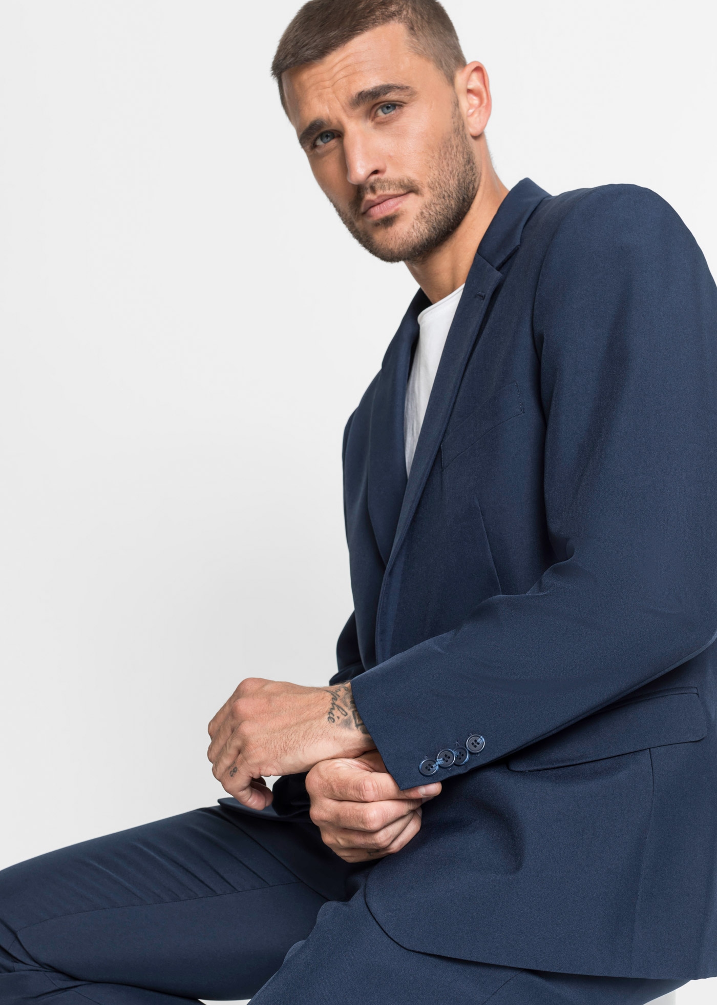 bonprix Anzug Set, 2, 2 Stk. tlg. slim fit Anzug (2-tlg.Set), Slim Fit
