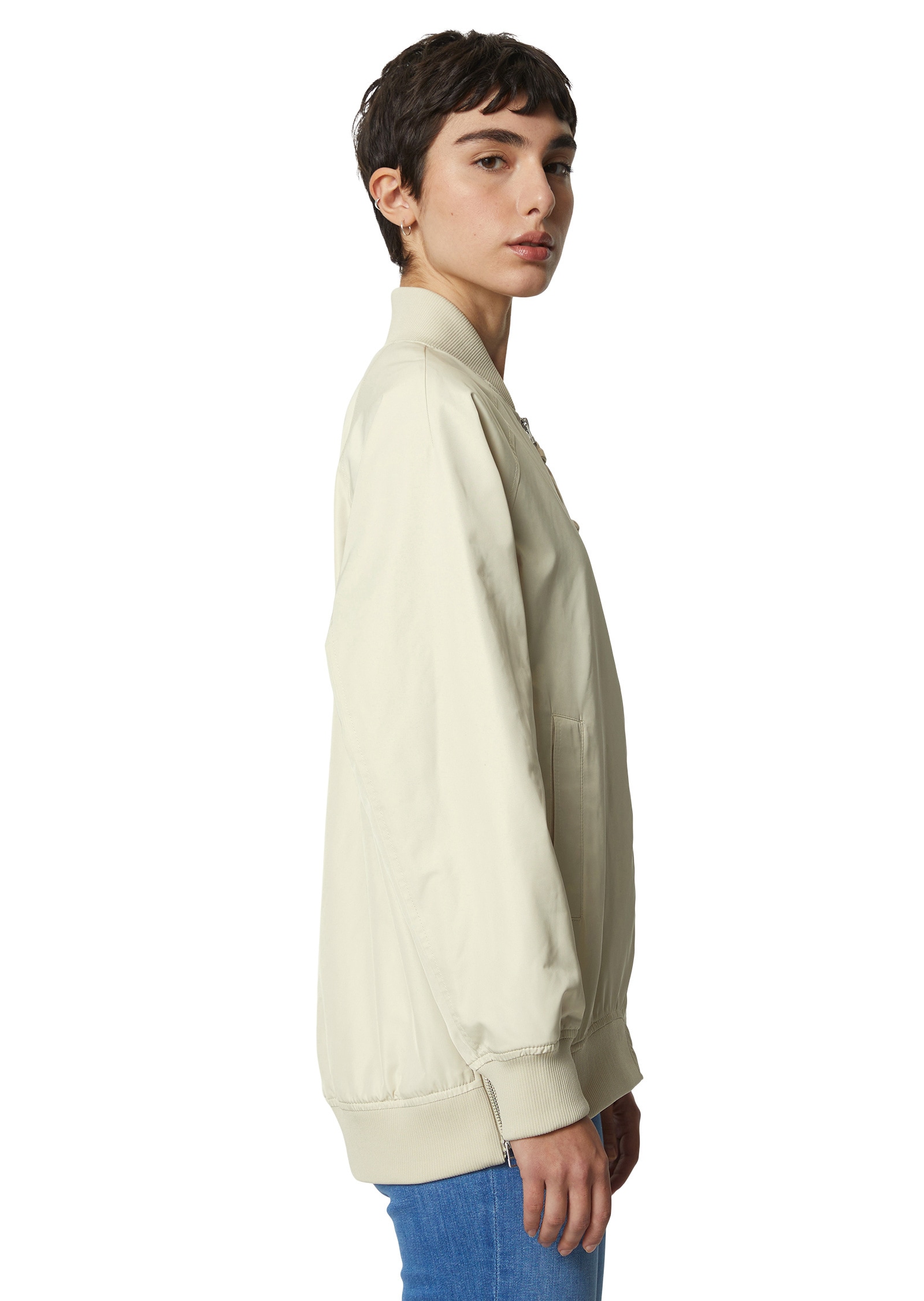 Marc O'Polo DENIM Outdoorjacke »aus recyceltem Polyester-Twill«, ohne Kapuze