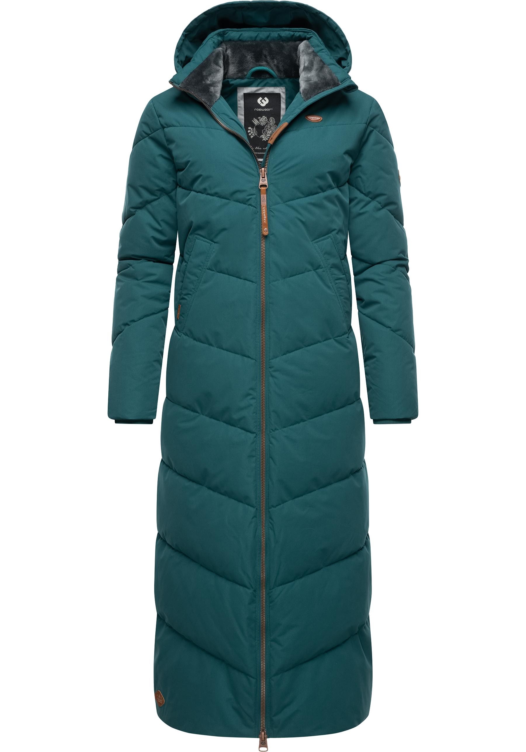 Ragwear Wintermantel "Rebelka Extralong", wasserdichter Winterparka mit abnehmbarer Kapuze