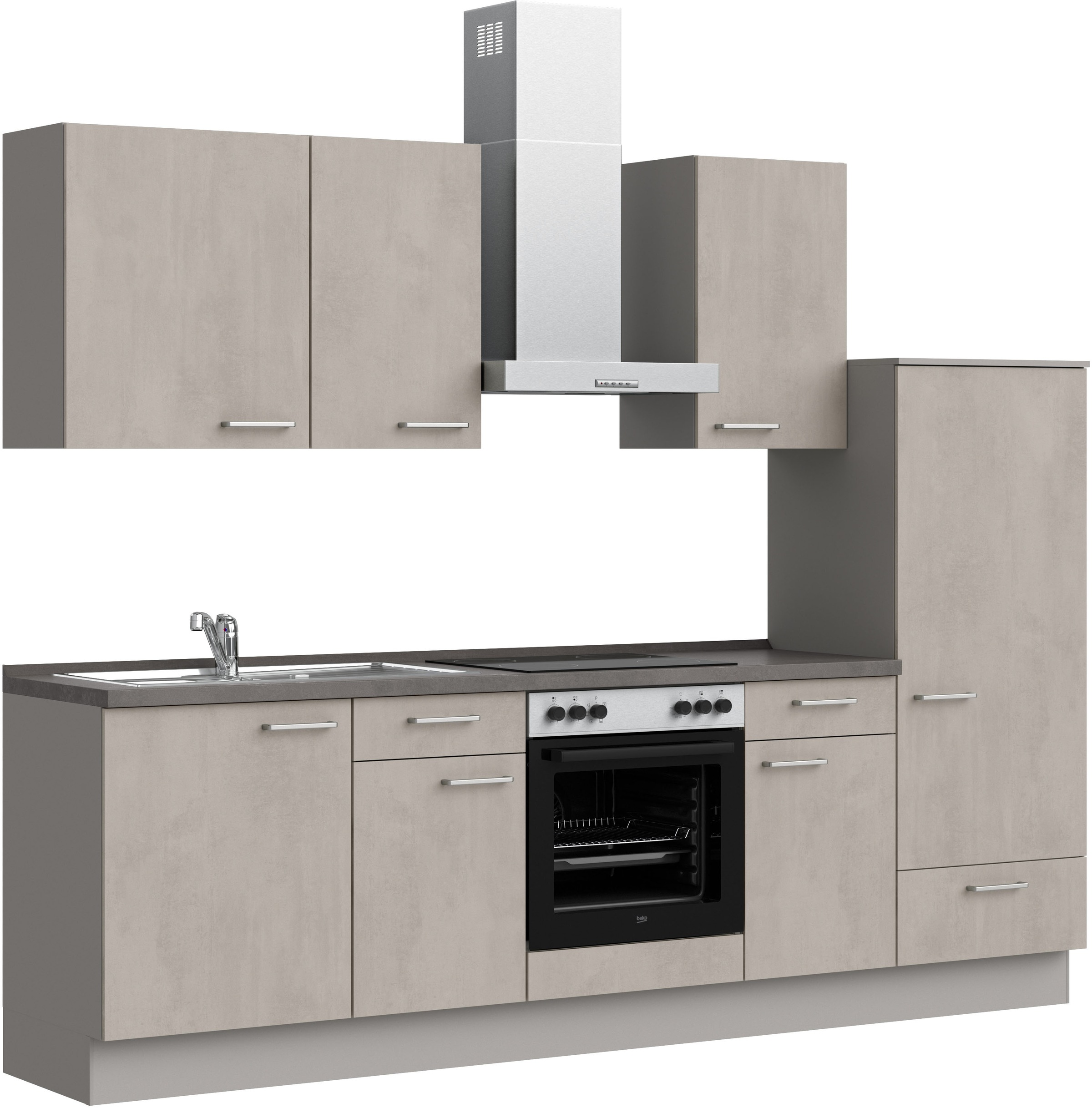 Thumbnail - nobilia Küchenzeile ""Riva I"" vormontiert, Ausrichtung wählbar, Breite 270 cm, wahlw. mit E-Geräten