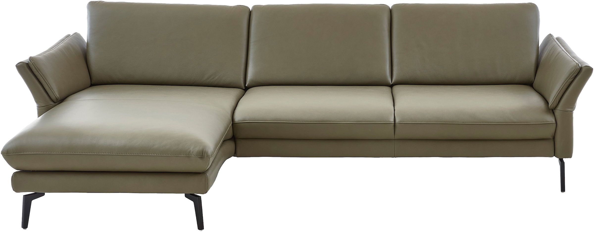 Die PlanBar Ecksofa »PN-EM23050, L-Form, Breite 289 cm« Optional mit Echtleder-Rücken, Kopfstütze, Sitz- und Armverstellung